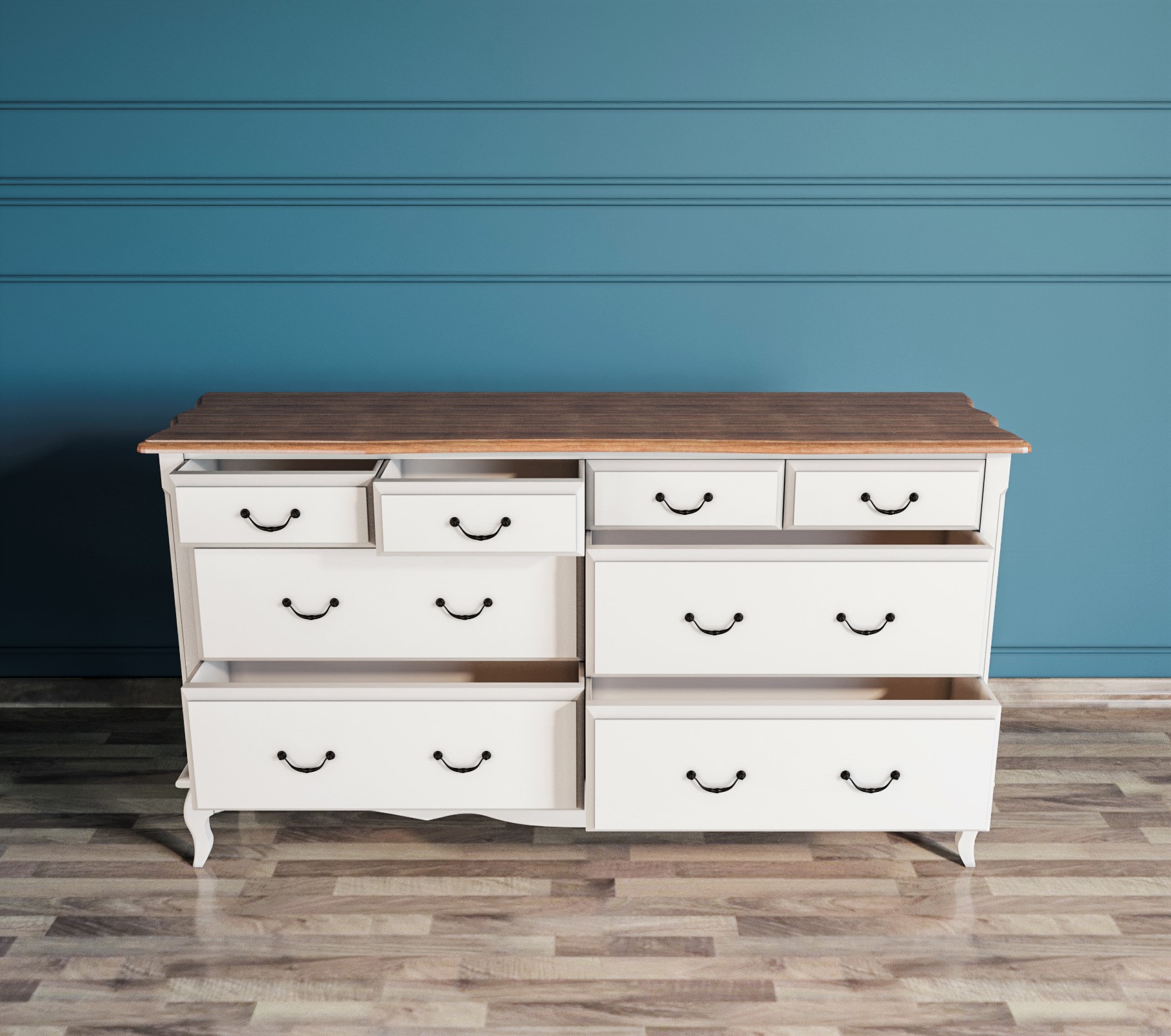 купить Большой комод «Leontina» на восемь ящиков арт ST9335/2