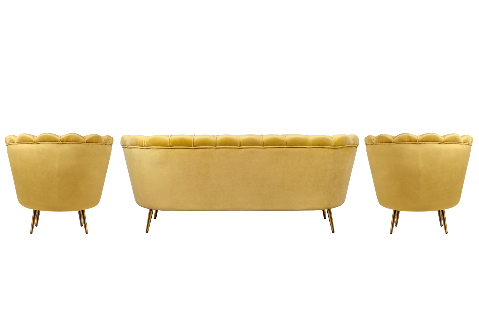 заказать Комплект кресел и дивана ракушка Pearl Triple Yellow