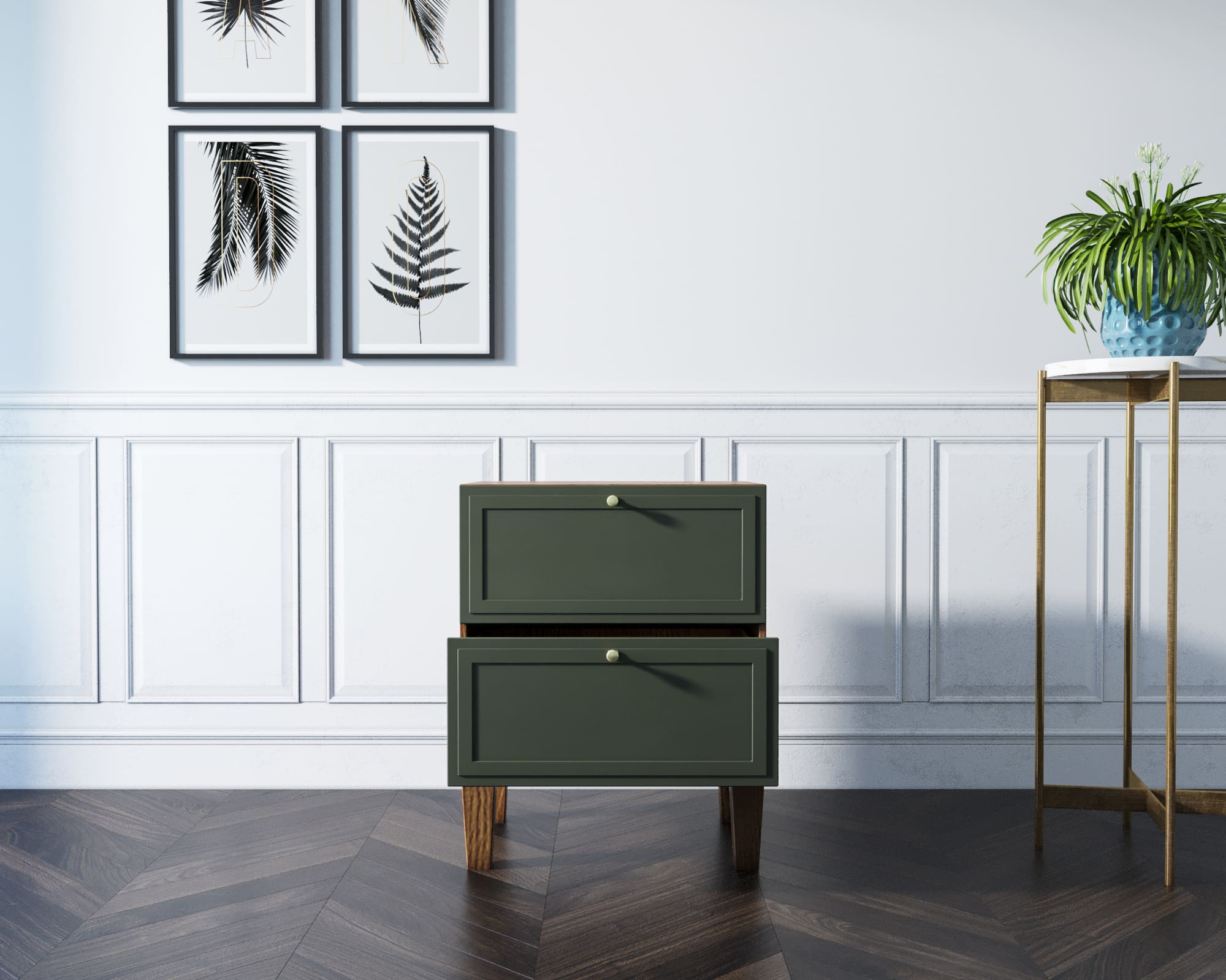 купить Комод-тумба "Andersen" с двумя ящиками арт AN04/1, цвет - орех