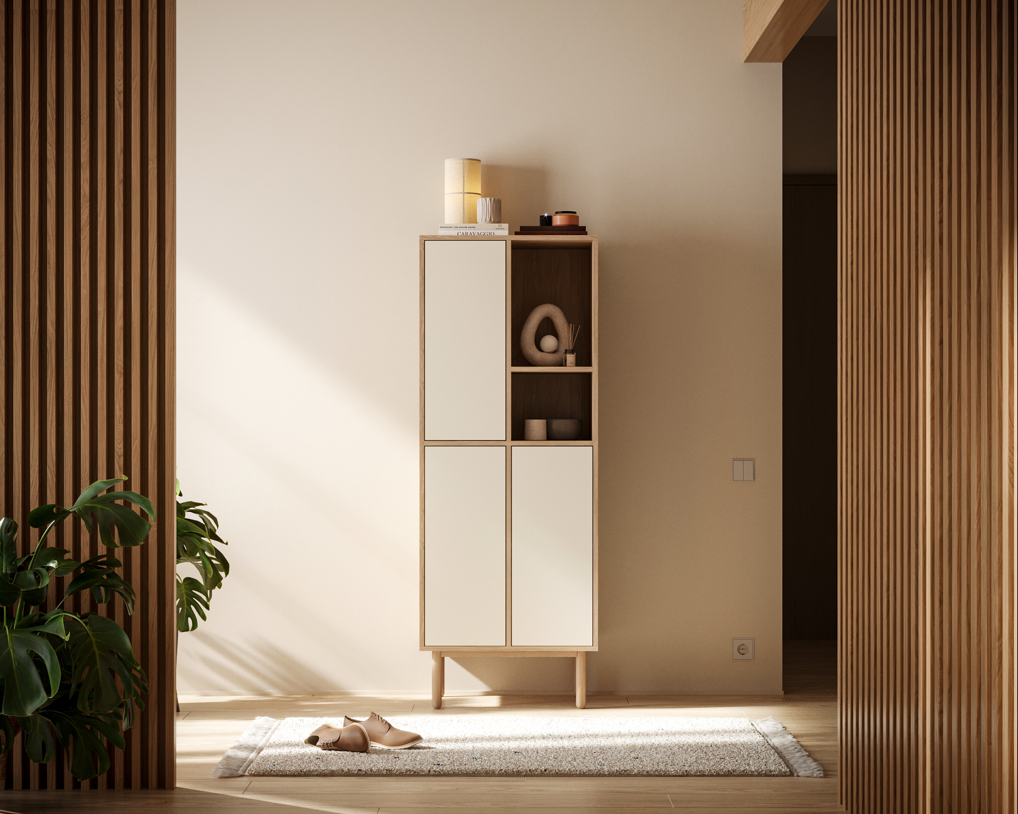 Шкаф-стеллаж с дверками "Alice" арт ALC11 в интернет-магазине