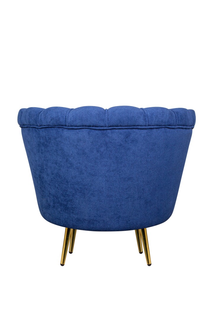 Низкое кресло ракушка Pearl синий в интернет-магазине