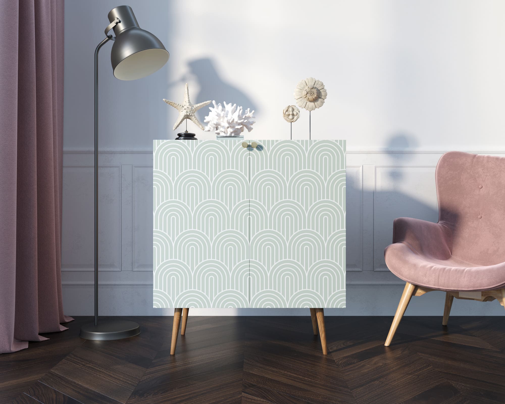 Комод "Berber" две дверки малый 34 принт арт BB38/Print_34 в интернет-магазине