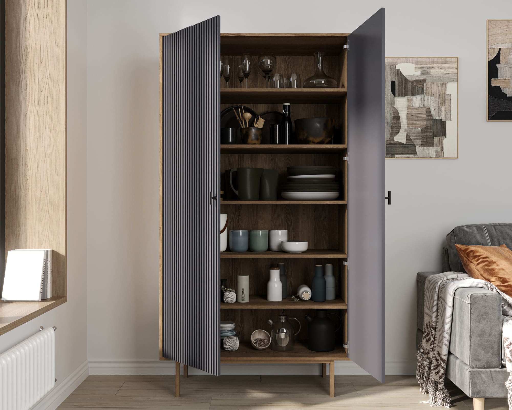 купить Шкаф двухдверный "Emerson" арт EM091/7024/L