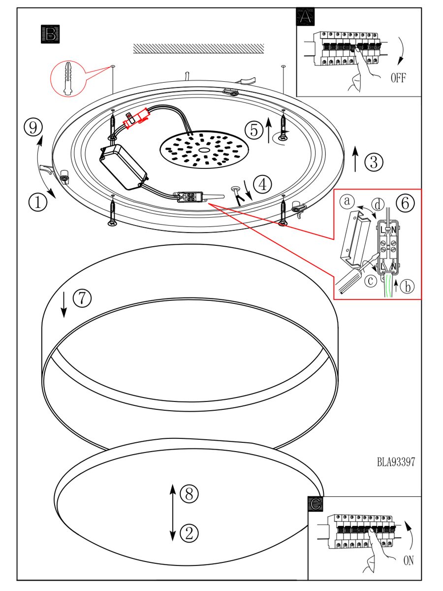 купить Люстра потолочная светодиодная PALOMARO 93397