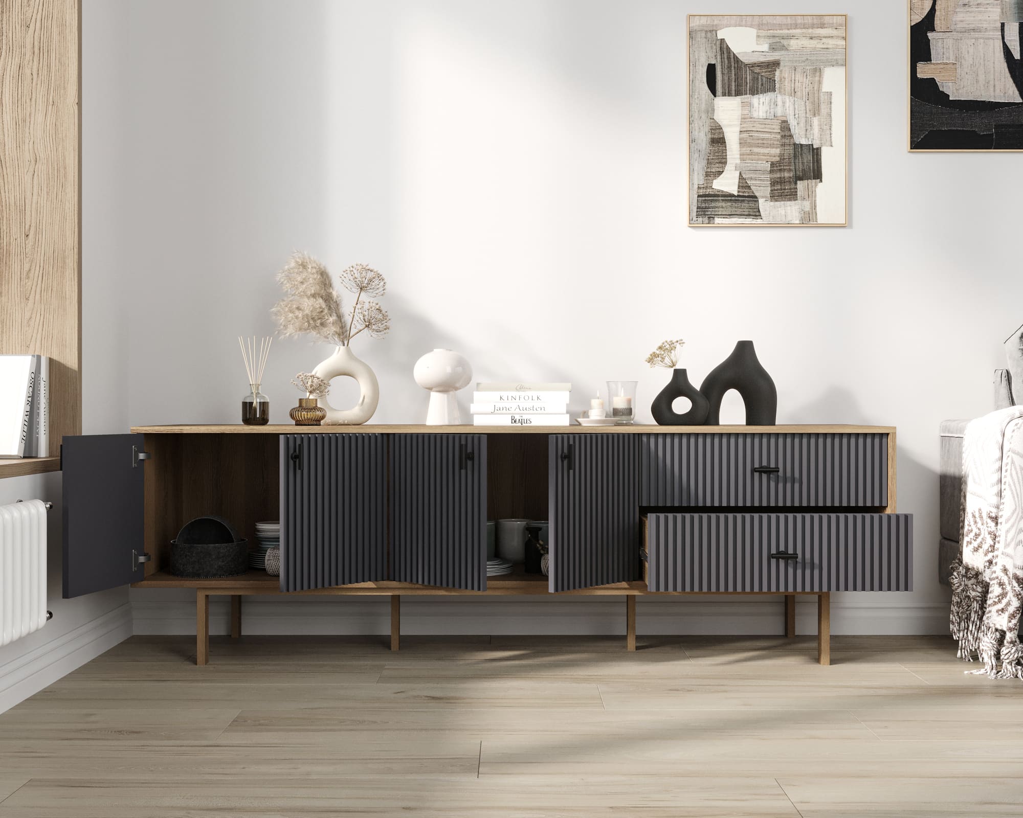 купить Комод с четырьмя дверками и двумя ящиками "Emerson" арт EM04/7024/L