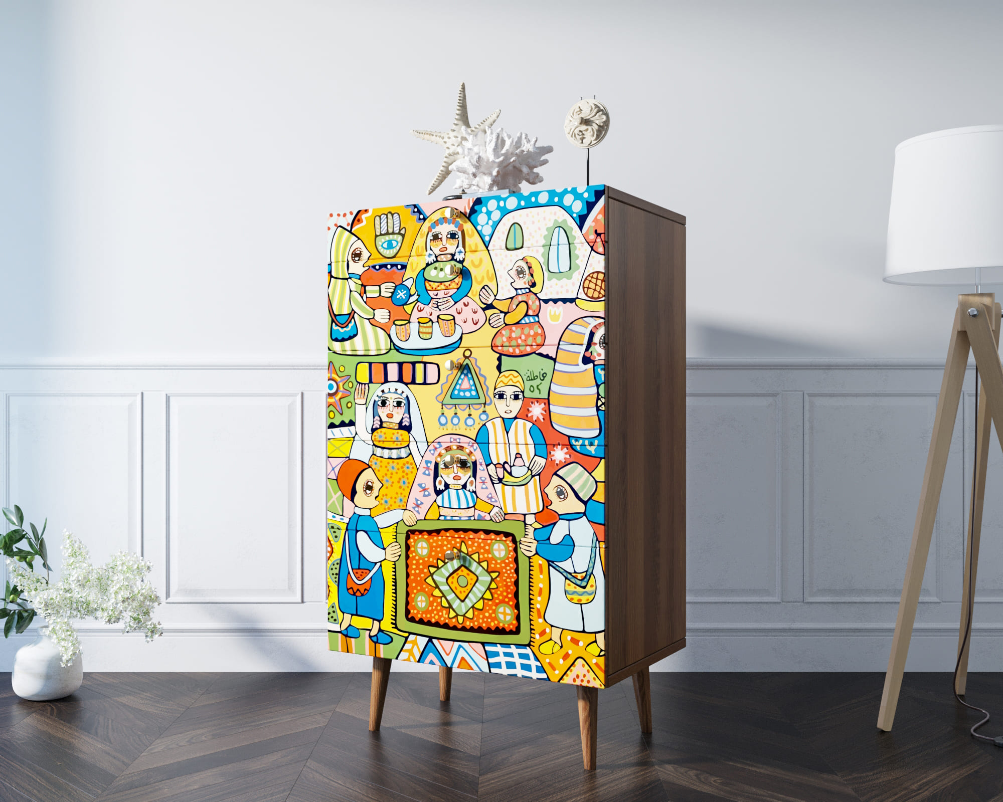 фото Комод высокий "Berber" 1 принт арт BB10/Print_01