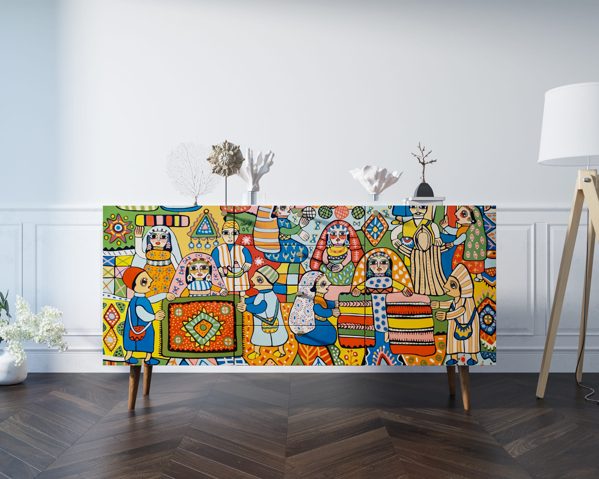 фото Комод "Berber" с ящиками 1 принт арт BB14/Print_01