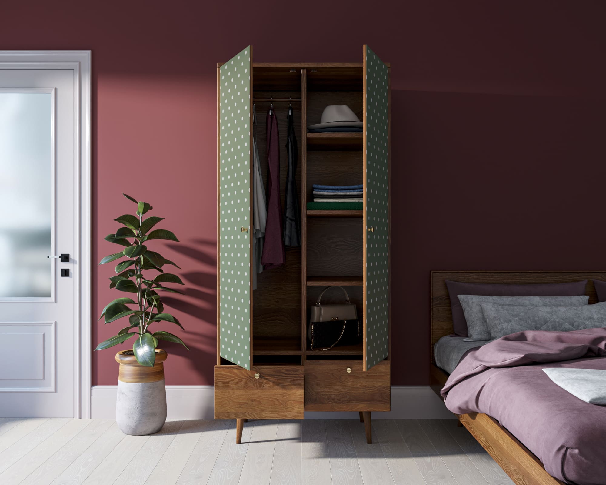 Шкаф двухстворчатый "Berber" принт 12 арт BB16/Print_12 в интернет-магазине в Москве Шкаф двухстворчатый "Berber" принт 12 арт BB16/Print_12 в интернет-магазине