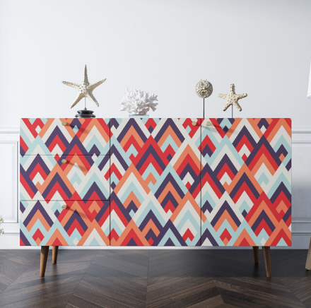 купить Комод "Berber" с двумя дверками и ящиками принт 2 арт BB17/Print_02