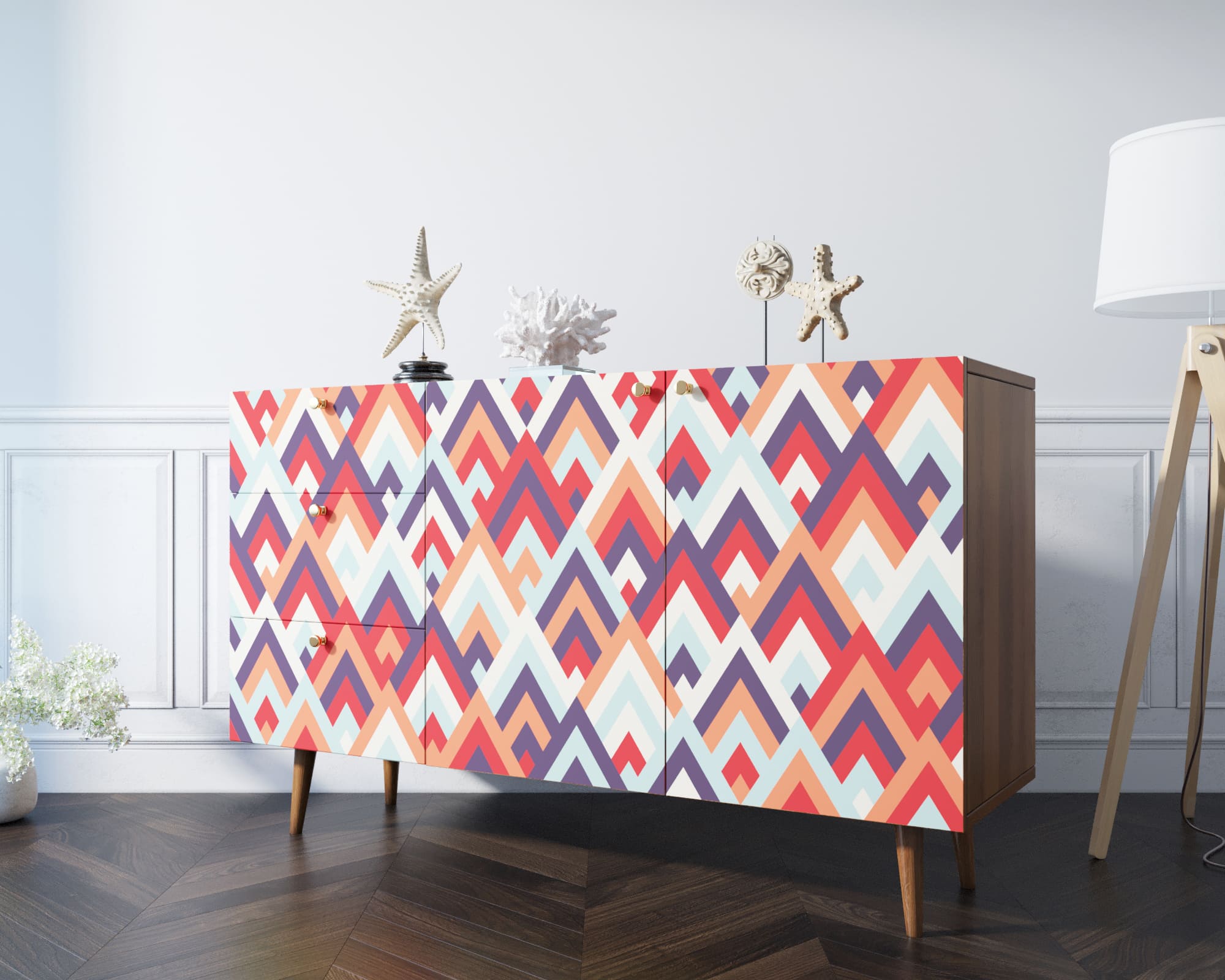 фото Комод "Berber" с двумя дверками и ящиками принт 2 арт BB17/Print_02