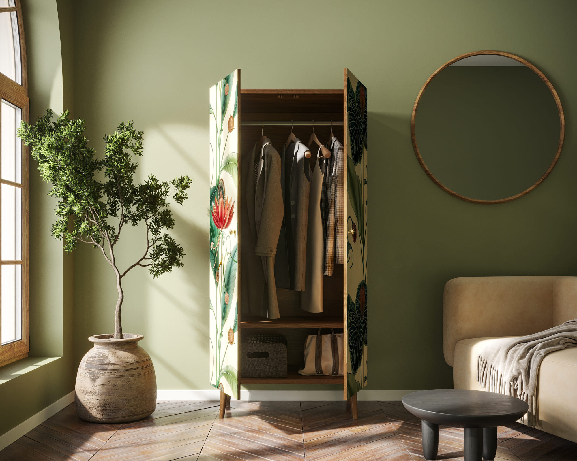 купить Шкаф малый двухстворчатый "Berber" арт BB08/Print_55