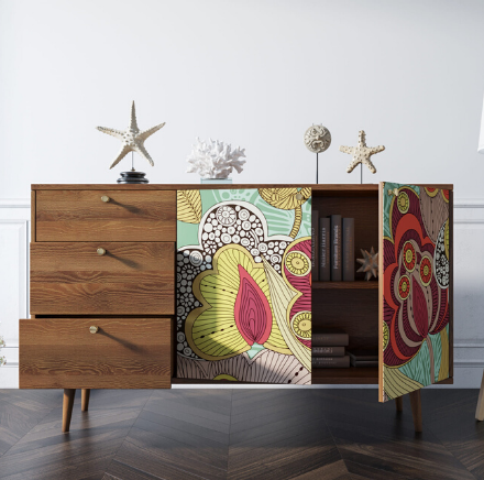 купить Комод "Berber" с двумя дверками и ящиками 6 принт арт BB05/Print_06