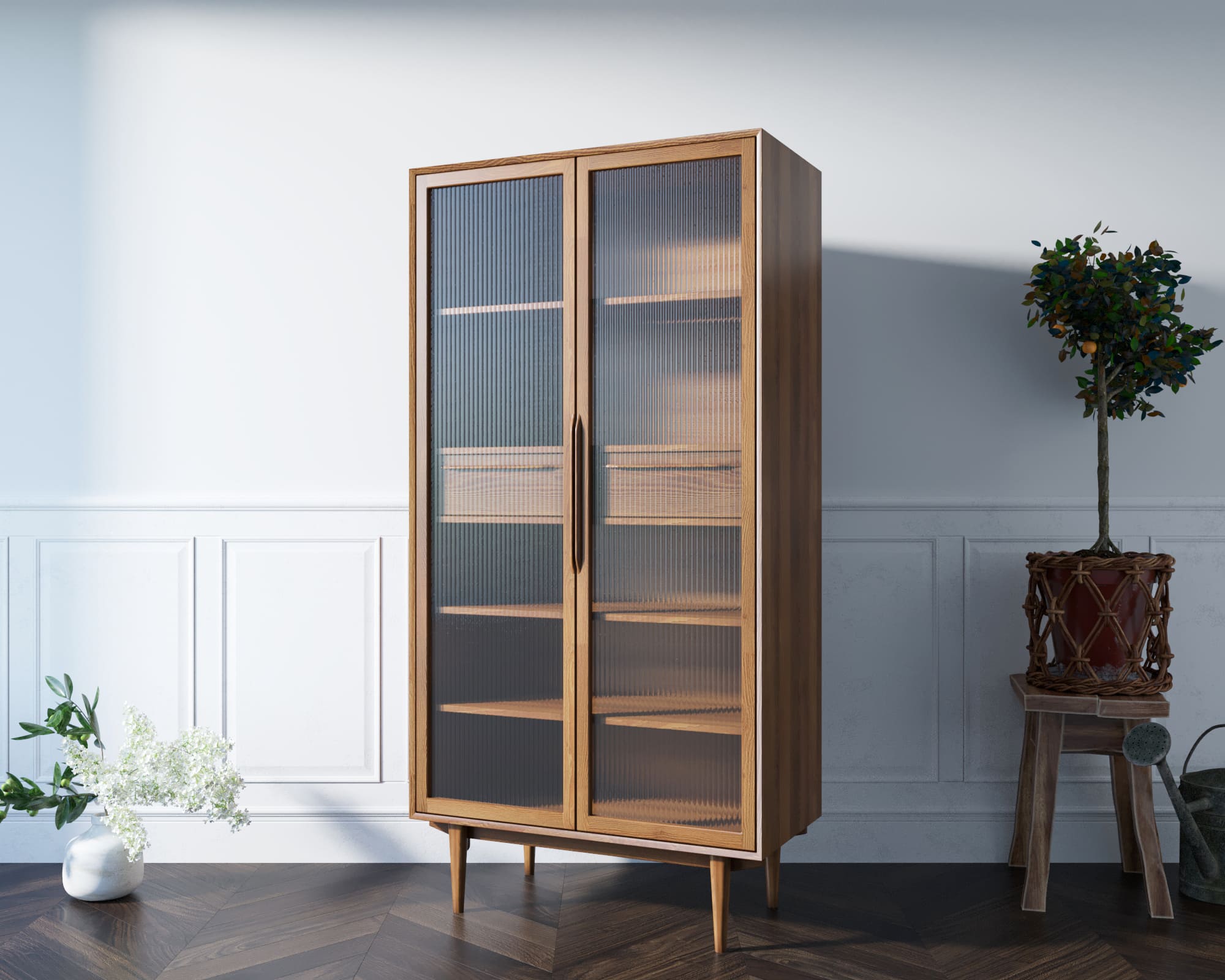 заказать Буфет "Bruni" высокий с витражными стеклами арт BR51 в Москве заказать Буфет "Bruni" высокий с витражными стеклами арт BR51