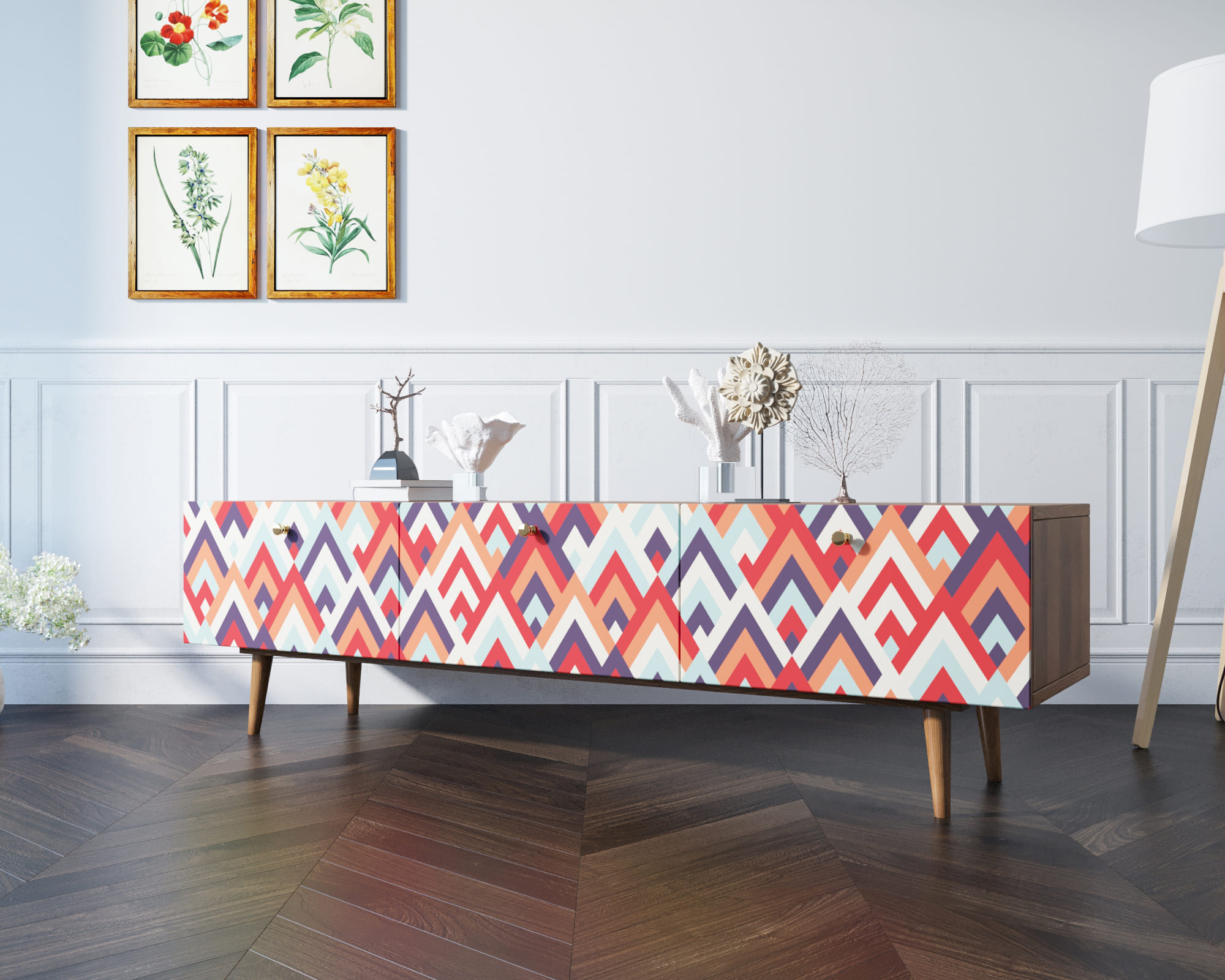 фото Комод "Berber" с ящиками низкий под TV принт 2 арт BB19/Print_02 в Москве фото Комод "Berber" с ящиками низкий под TV принт 2 арт BB19/Print_02