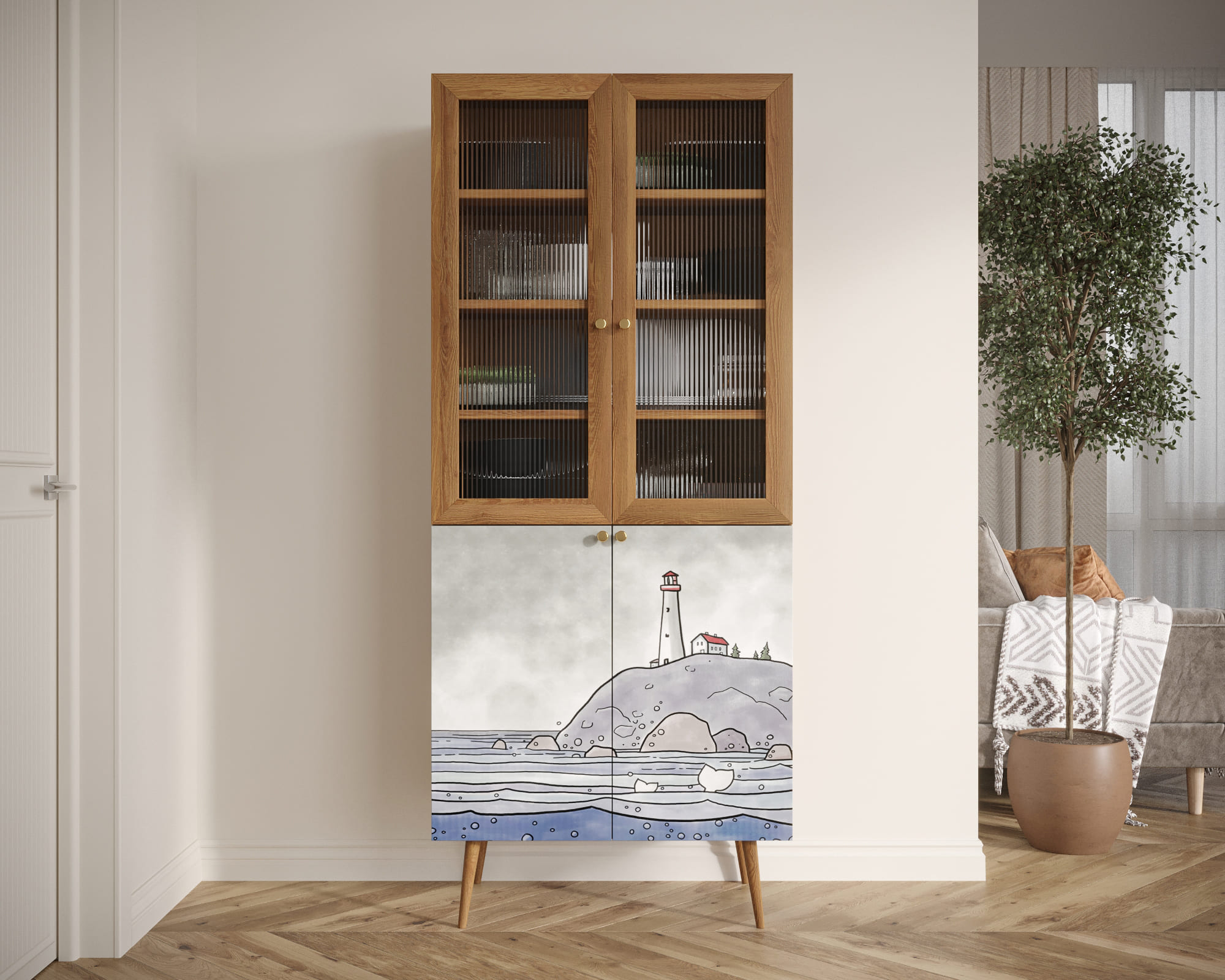 Буфет "Berber" малый арт BB30/Print_51 в интернет-магазине в Москве Буфет "Berber" малый арт BB30/Print_51 в интернет-магазине