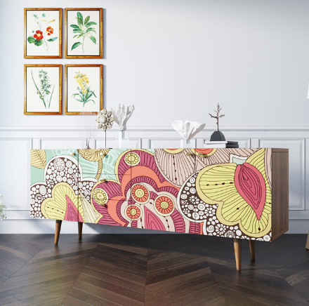 Комод "Berber" удлиненный 6 принт арт BB11/Print_06