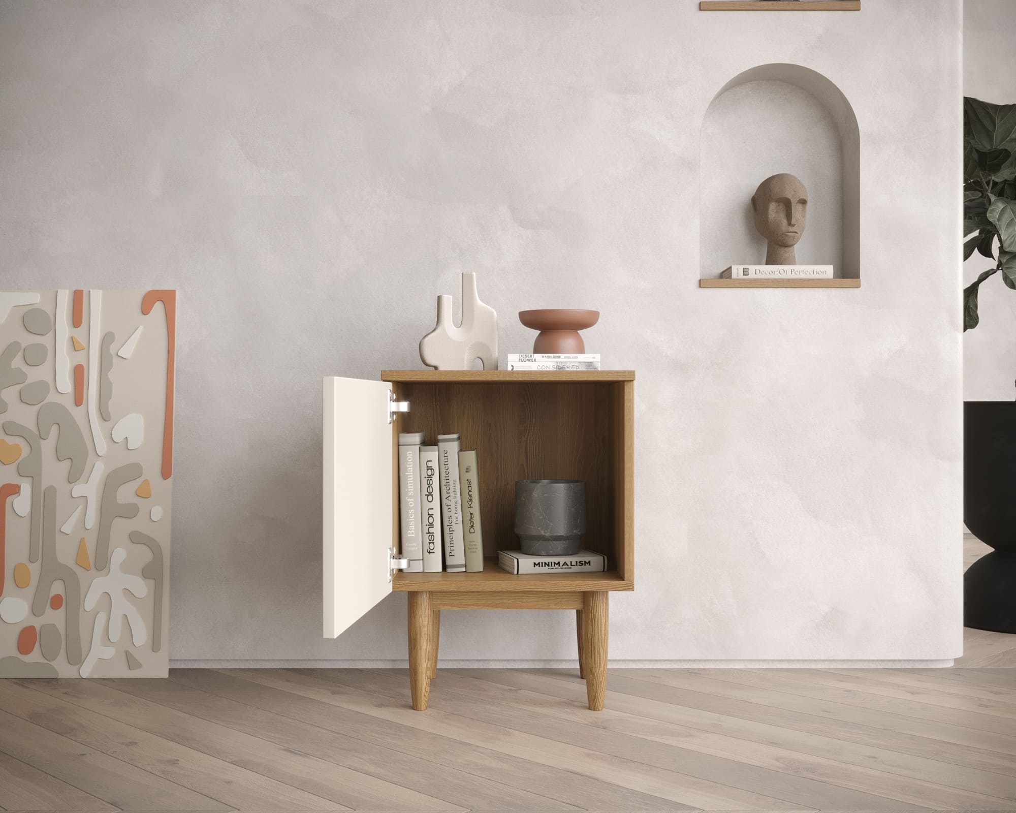 Тумбочка с дверкой "Arka" AR15 в интернет-магазине в Москве Тумбочка с дверкой "Arka" AR15 в интернет-магазине