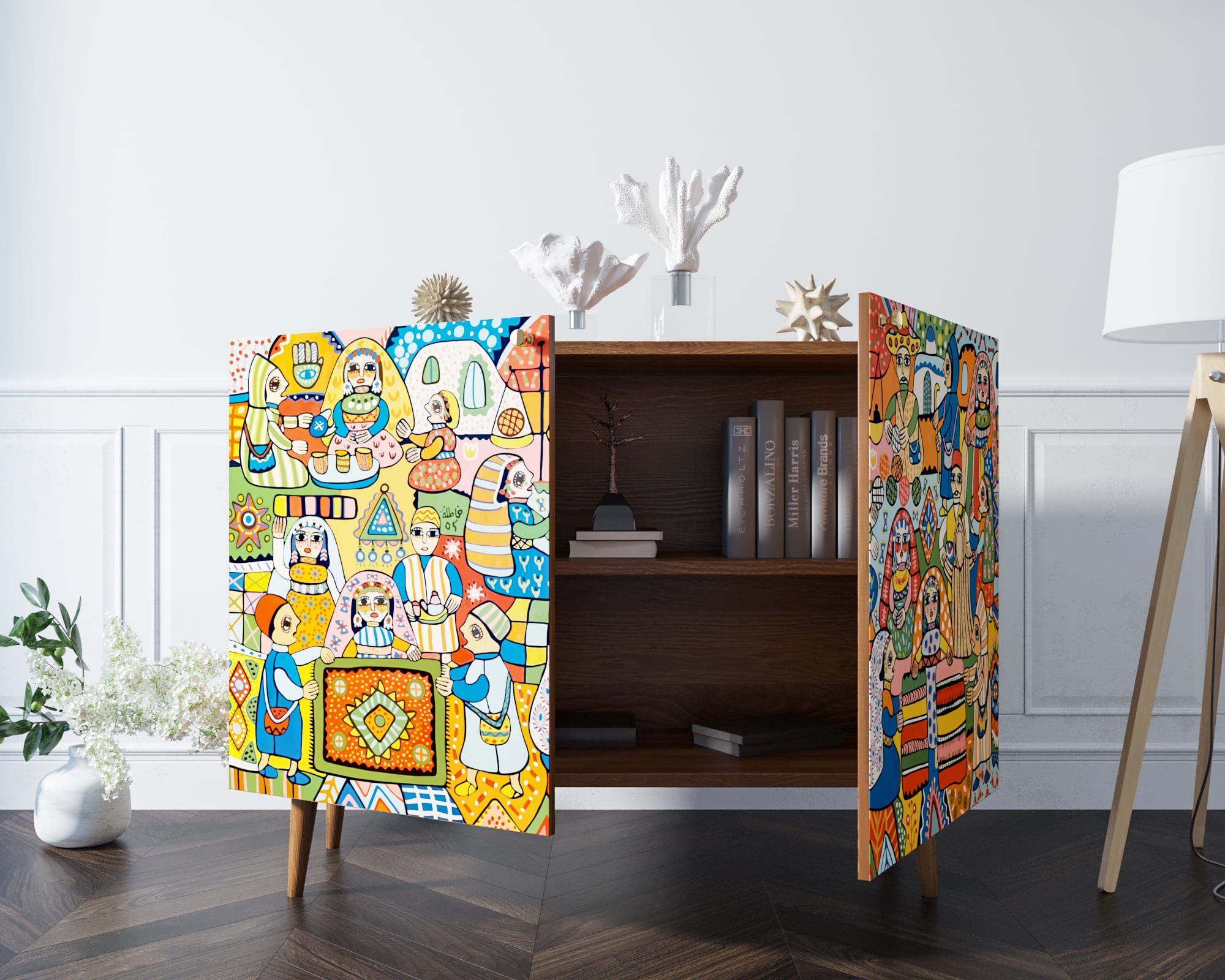 Комод "Berber" две дверки 1 принт арт BB04/Print_01 в интернет-магазине