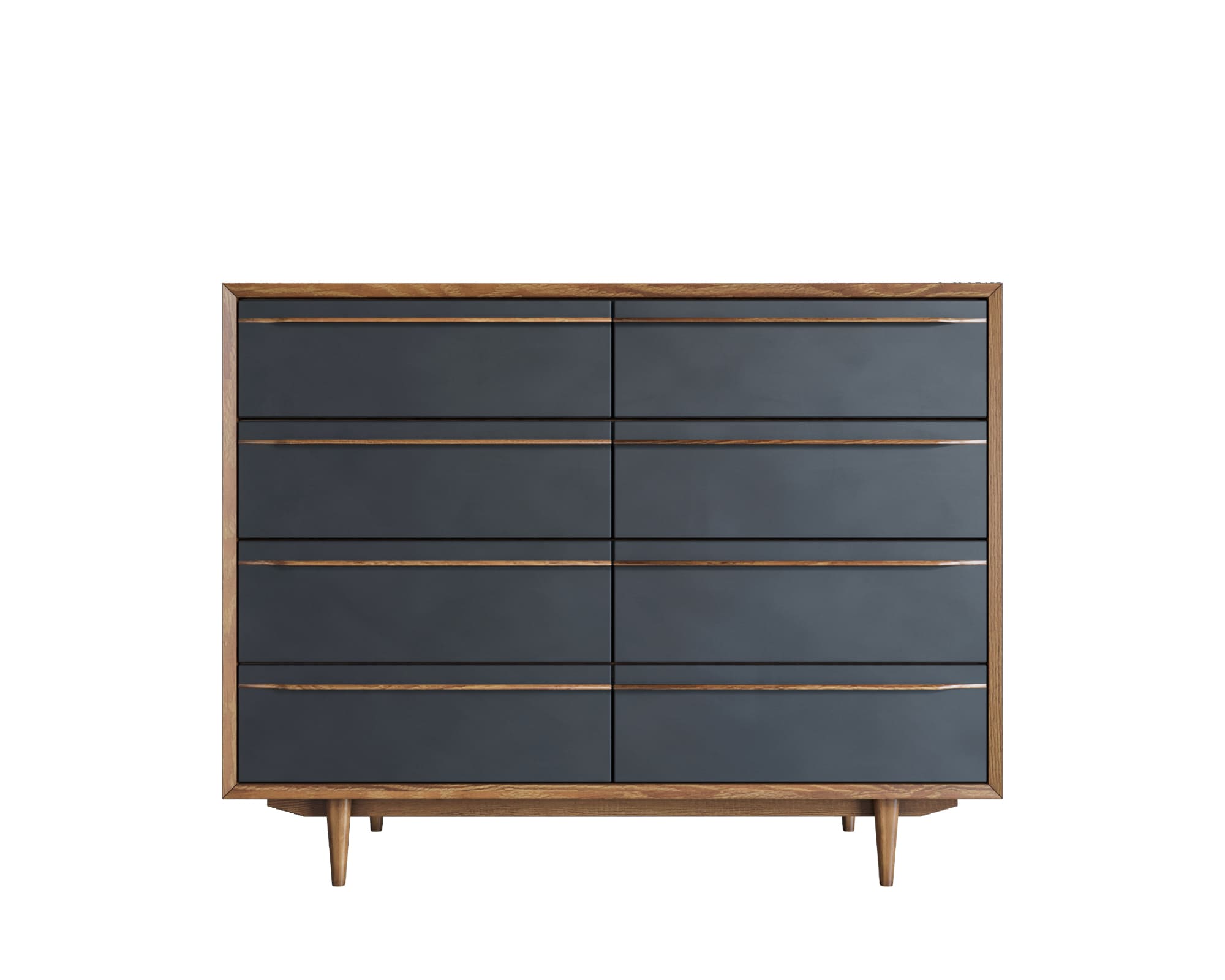 купить Комод "Bruni Black" на восемь ящиков арт BR06Black