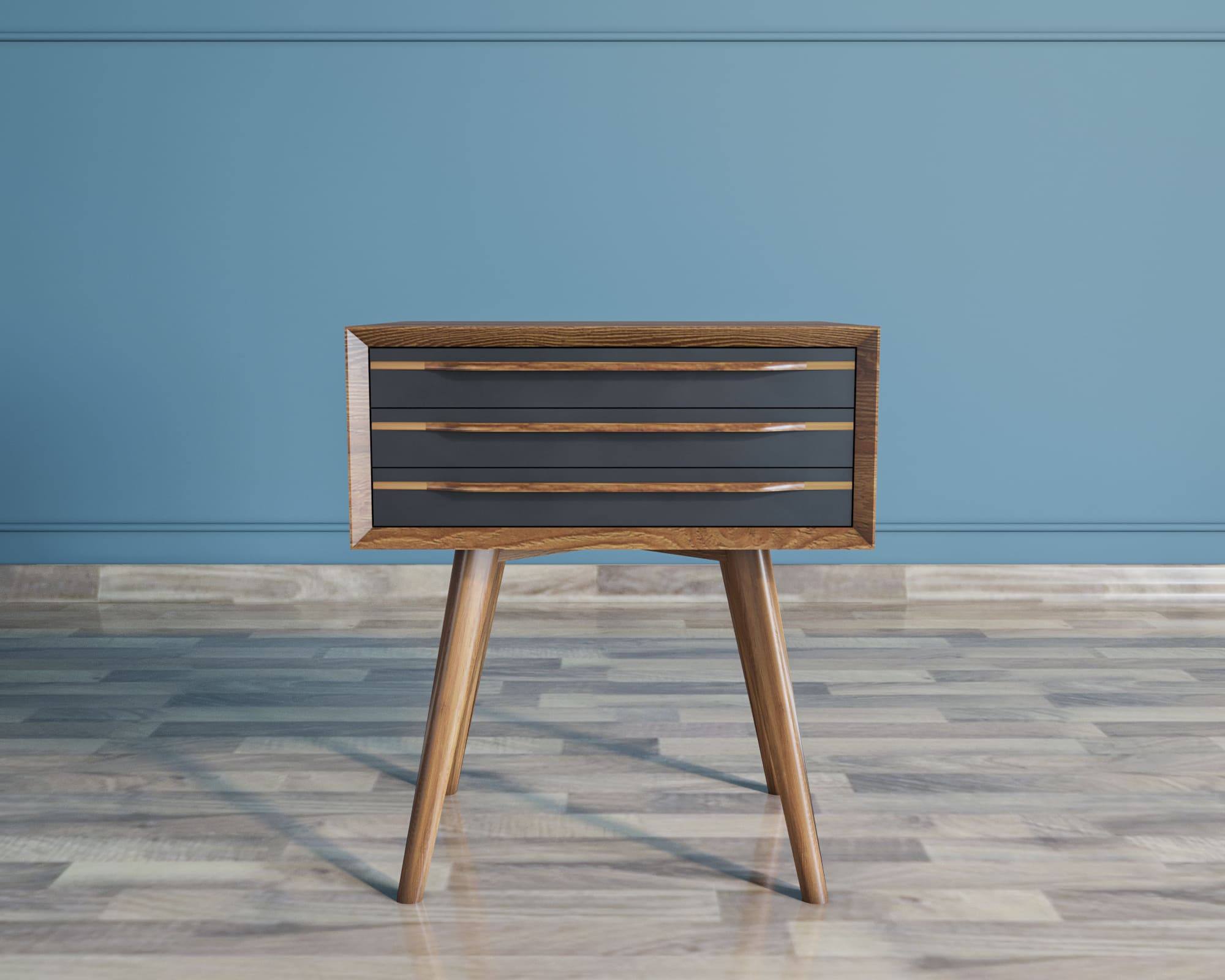 фото Тумба для прихожей "Bruni Black" с тремя ящиками