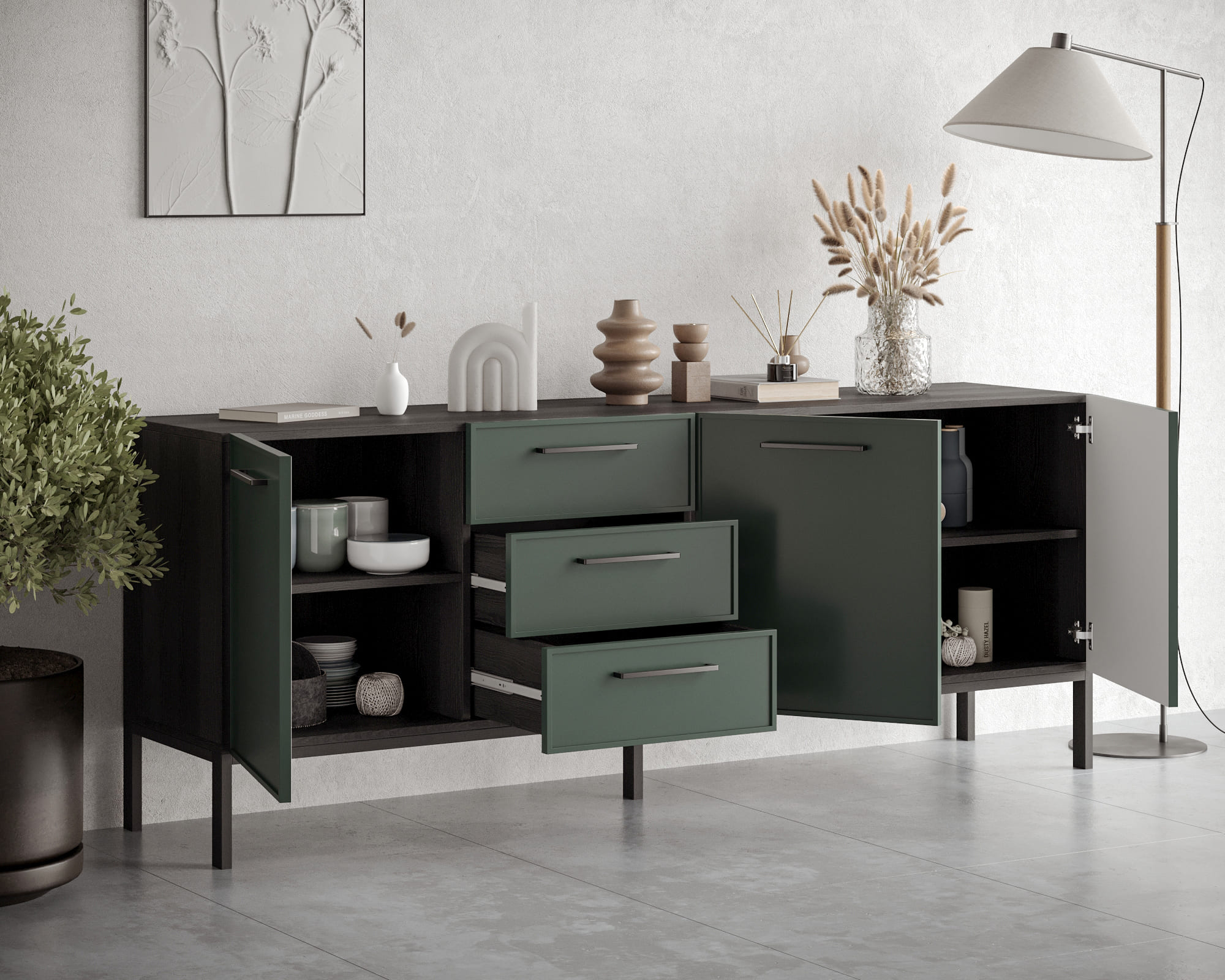 купить Комод с тремя дверками и тремя ящиками "Nicole" арт NEM07G