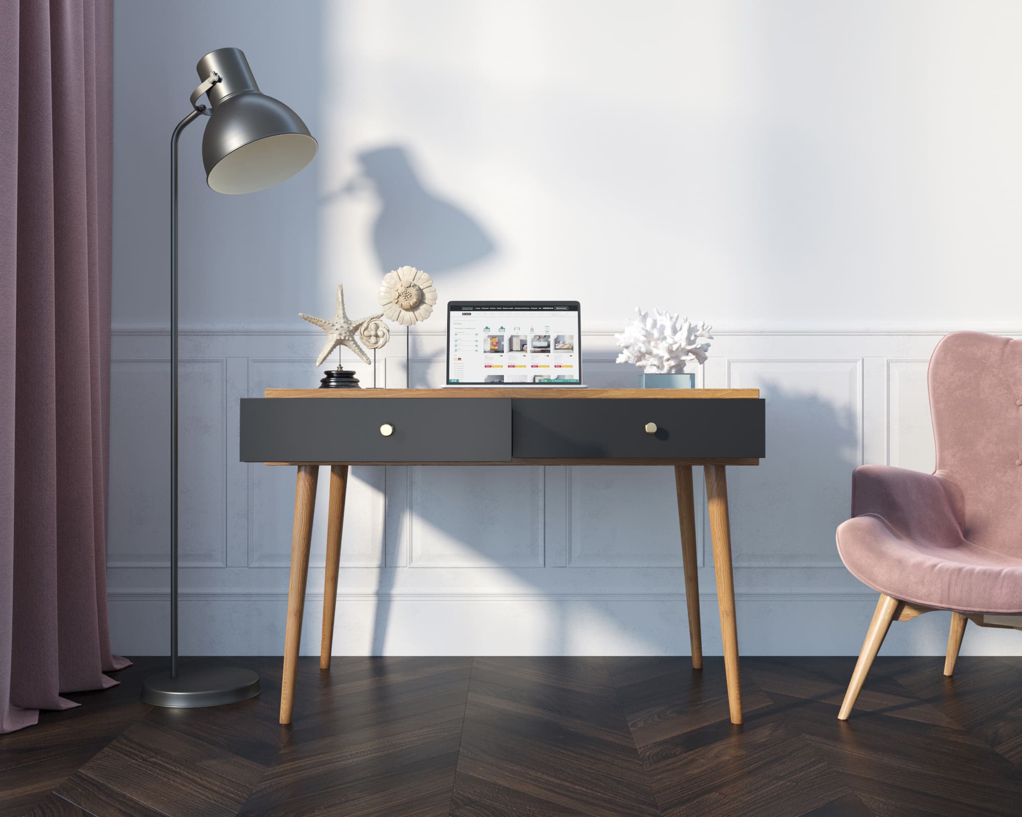 купить Стол рабочий "Berber" малый принт 33 арт BB32/Print_33