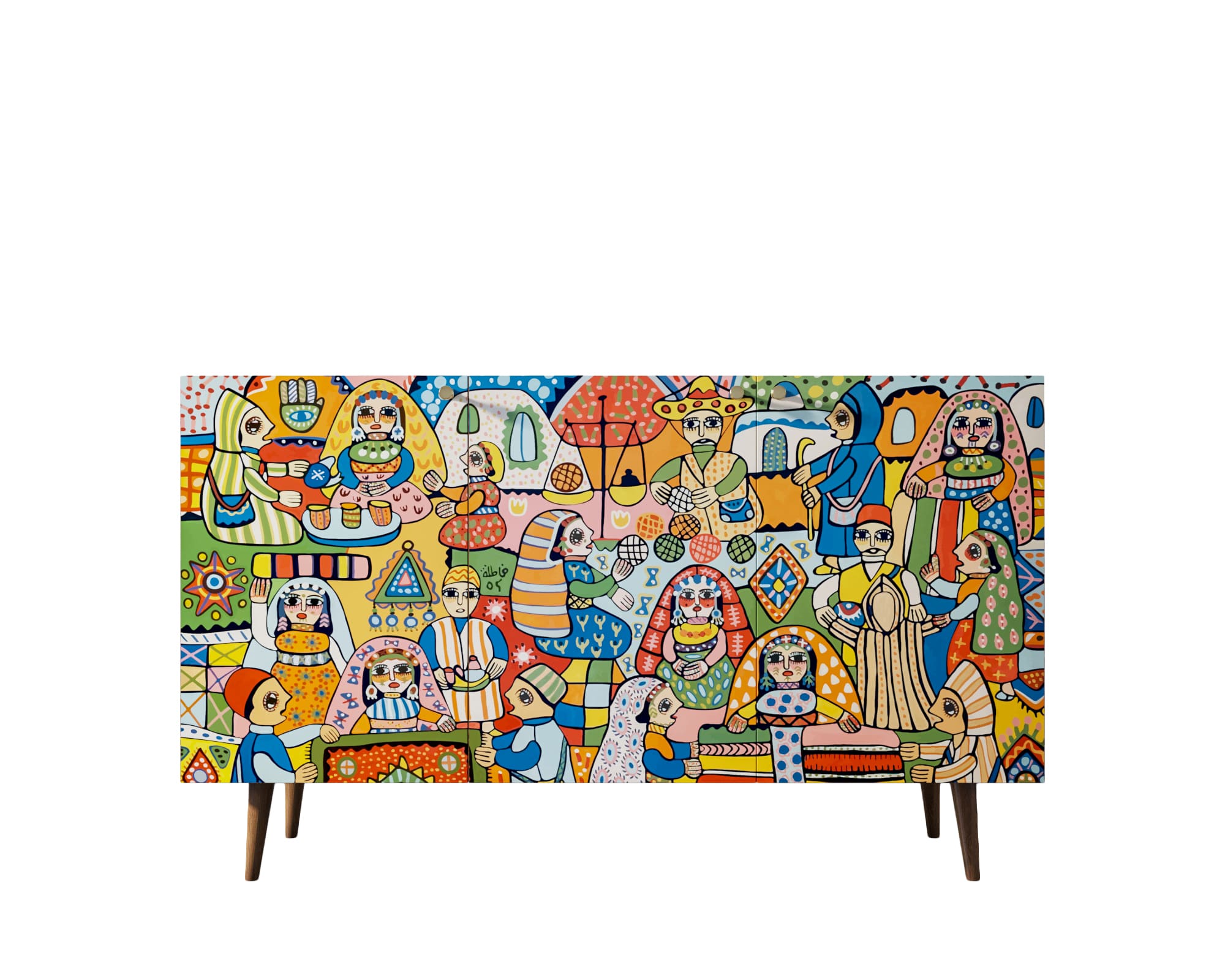 заказать Комод "Berber" три дверки 1 принт арт BB01/Print_01