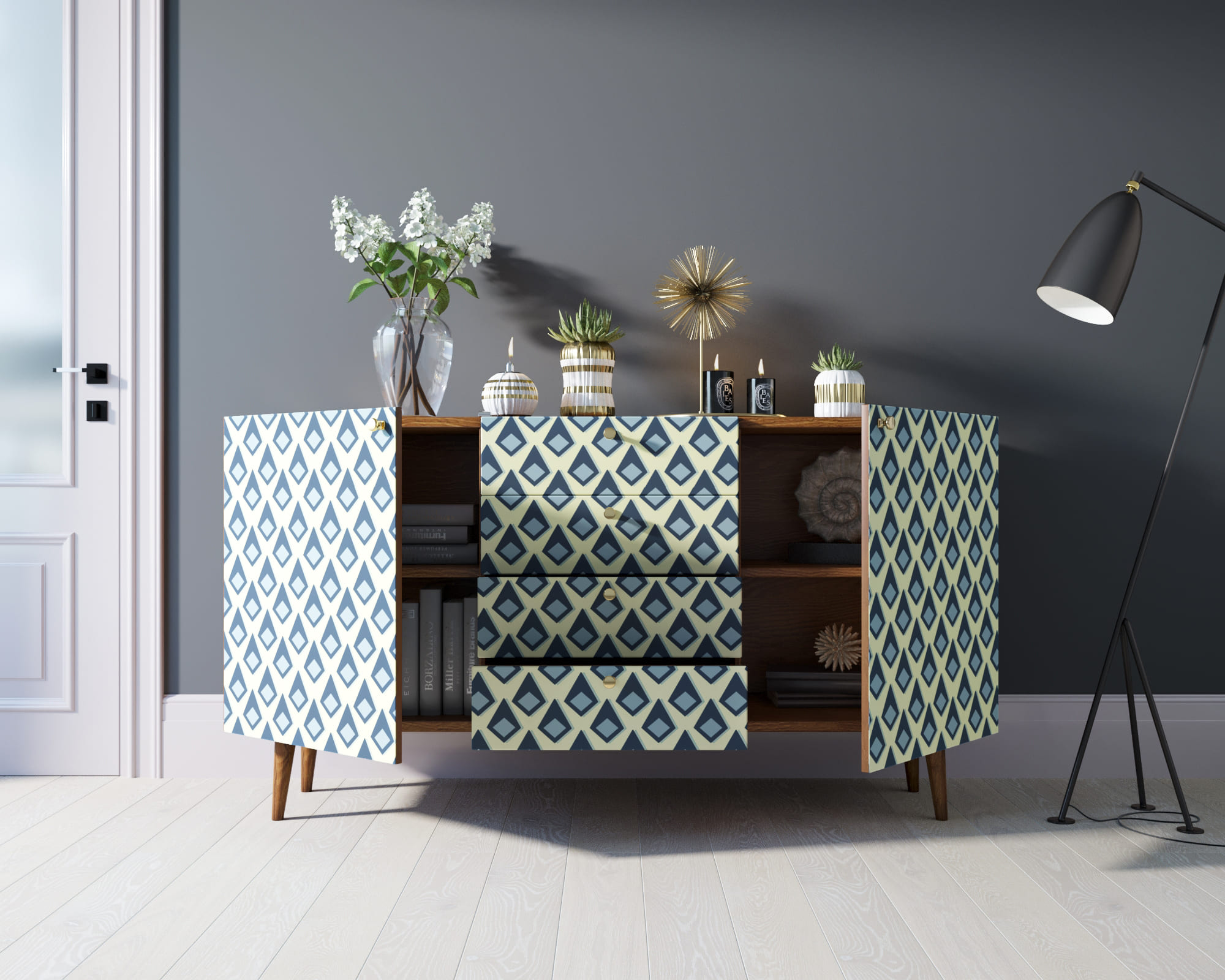 Комод "Berber" с ящиками 13 принт арт BB14/Print_13 в интернет-магазине в Москве Комод "Berber" с ящиками 13 принт арт BB14/Print_13 в интернет-магазине