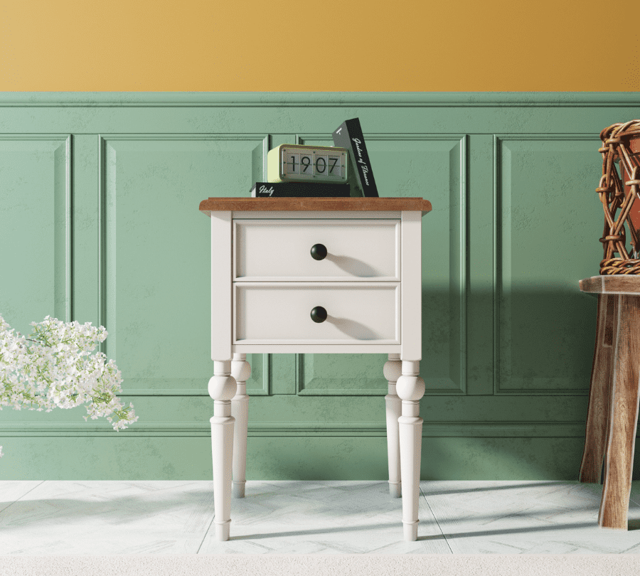 купить Тумбочка "Odri" с двумя ящиками арт od2102S Белый в Москве купить Тумбочка "Odri" с двумя ящиками арт od2102S Белый