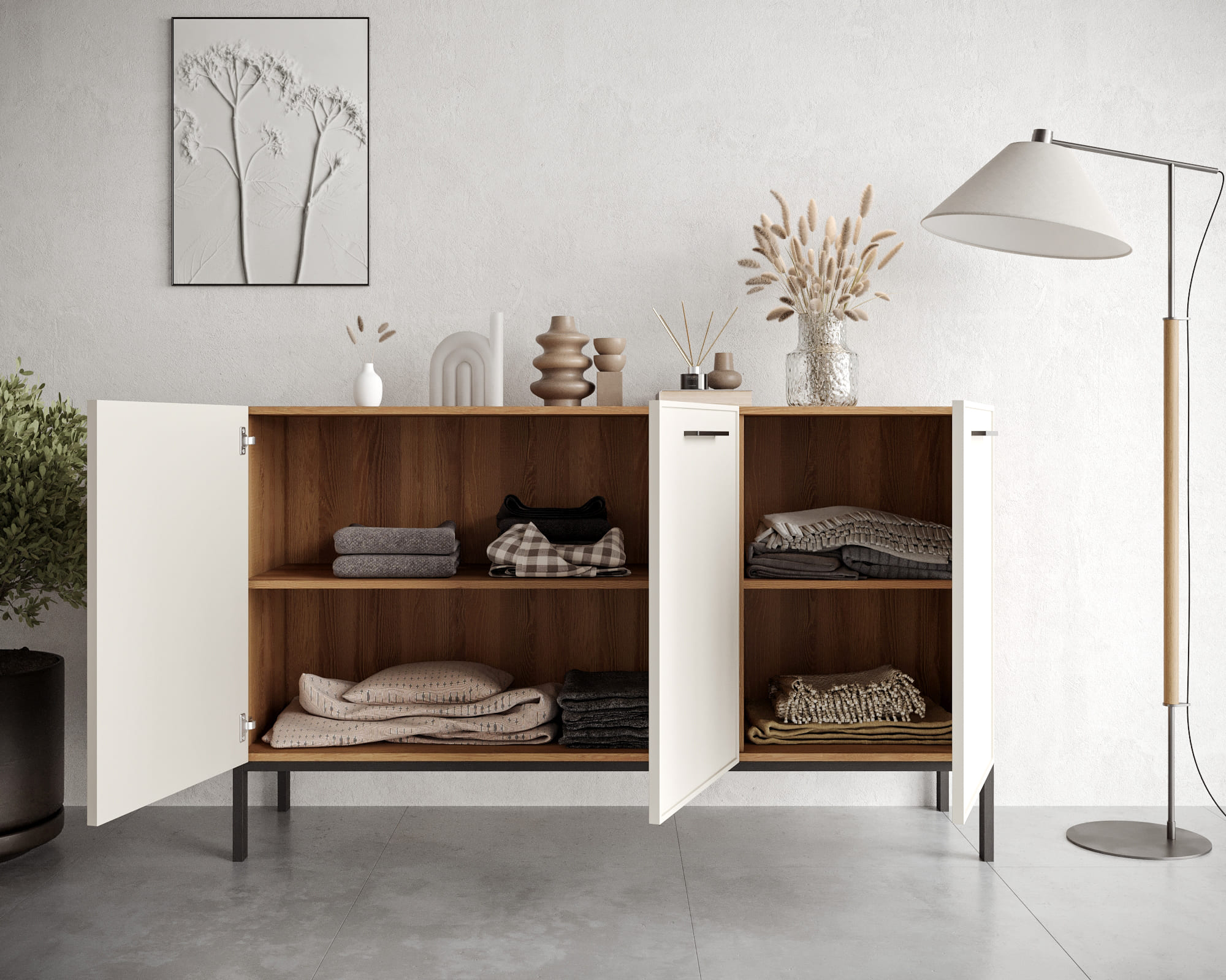 купить Комод с тремя дверками "Nicole" NLN02