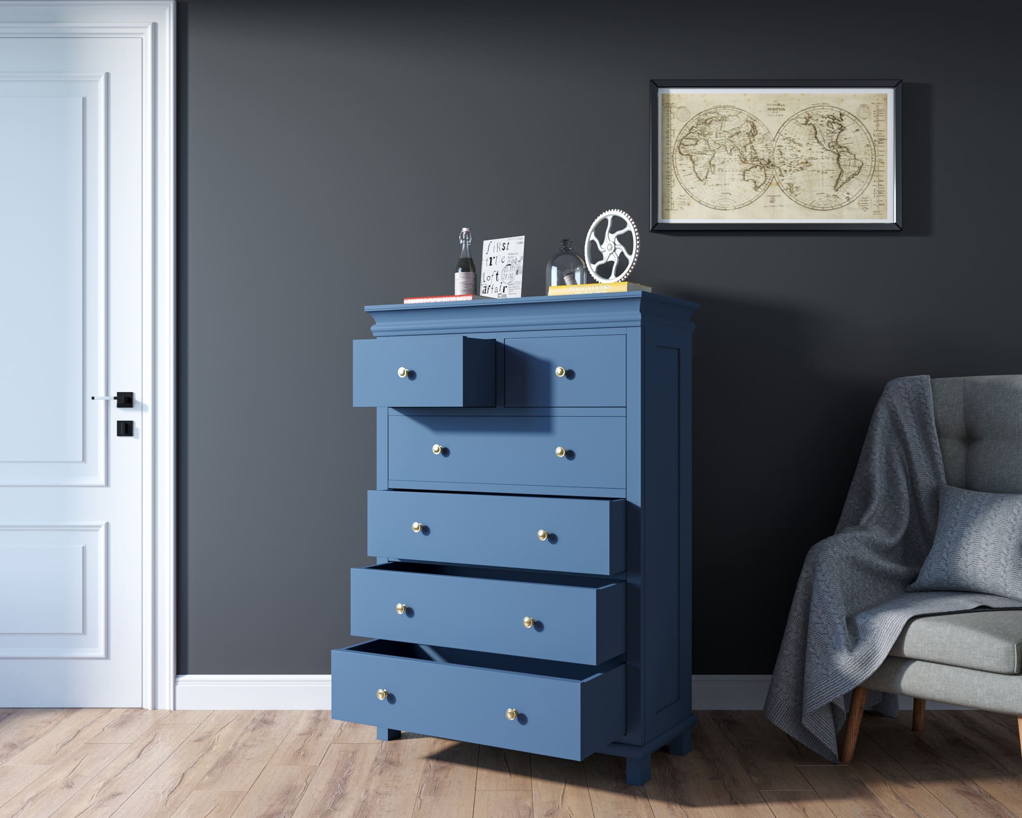 купить Комод "Jules Verne" высокий арт JV35ETGB