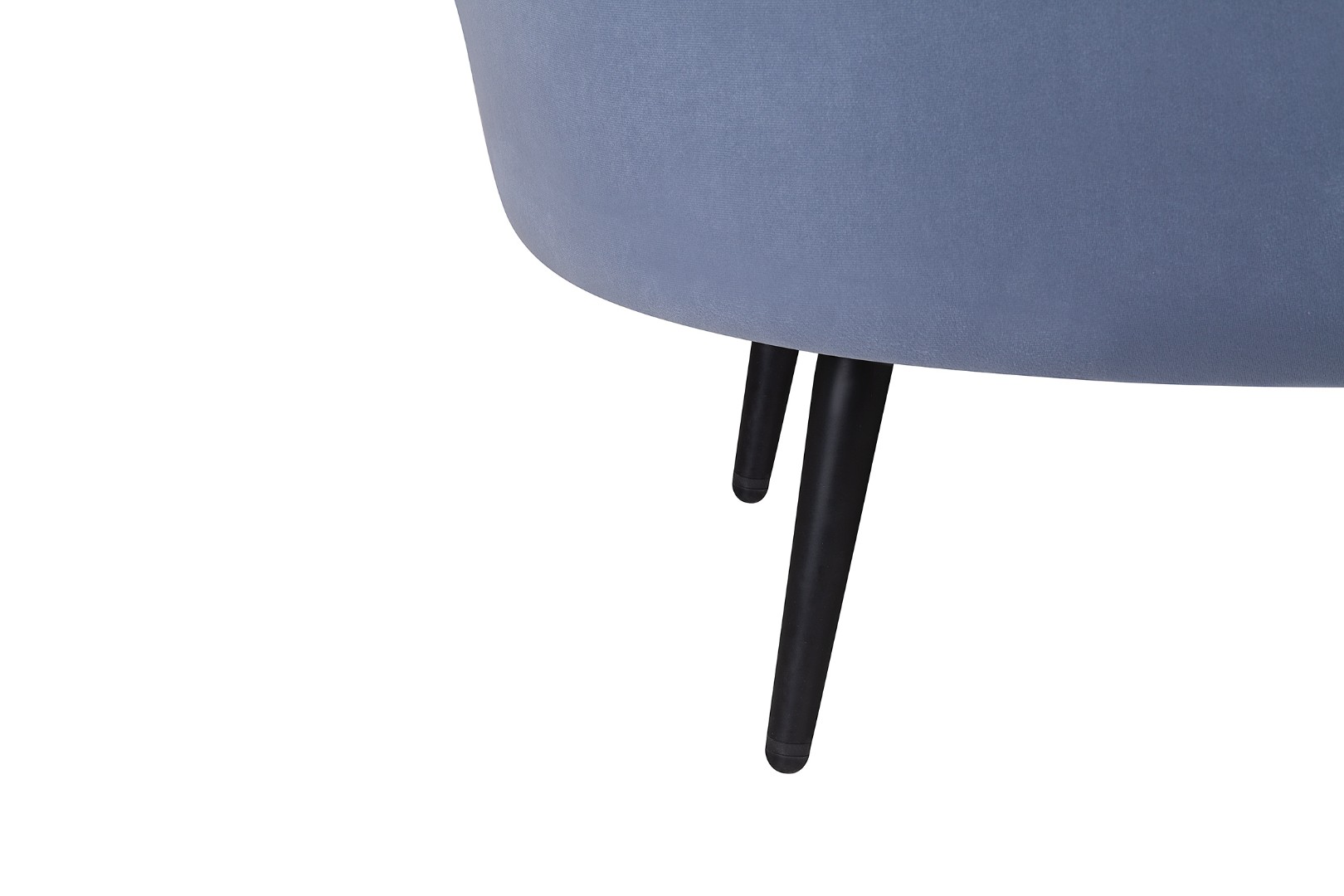 фото Диван ракушка Pearl Double Blue на черных ножках в интерьере