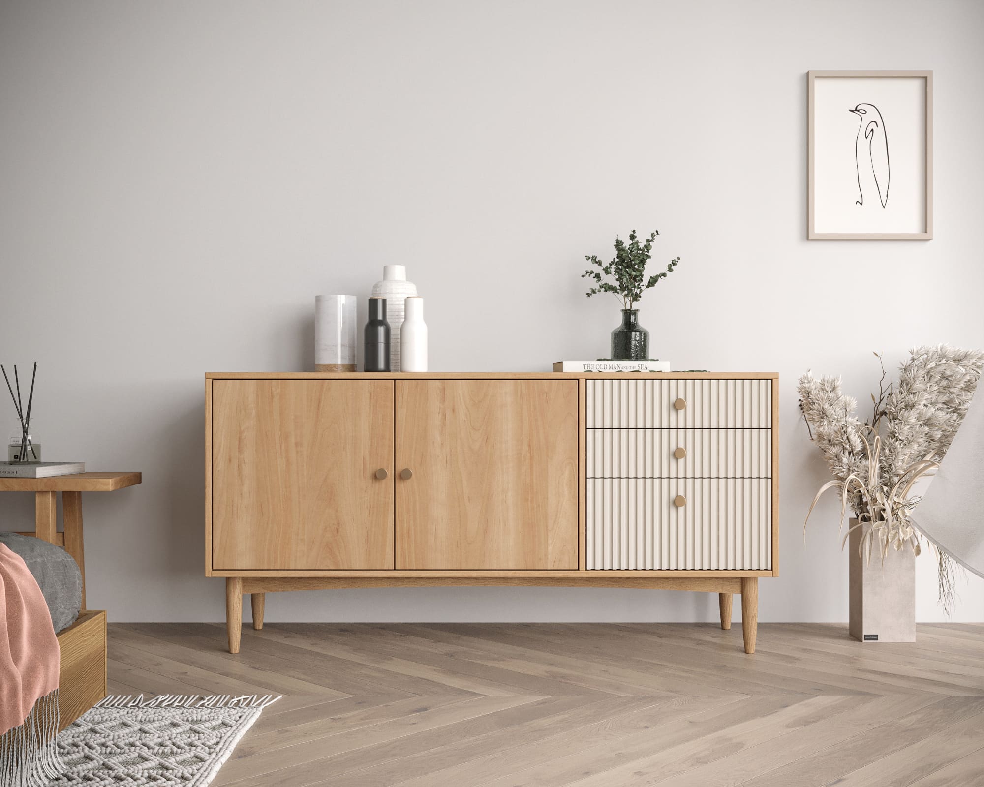 Комод Bubble Solid с двумя дверками и тремя ящиками арт BBL05S в интернет-магазине в Москве Комод Bubble Solid с двумя дверками и тремя ящиками арт BBL05S в интернет-магазине