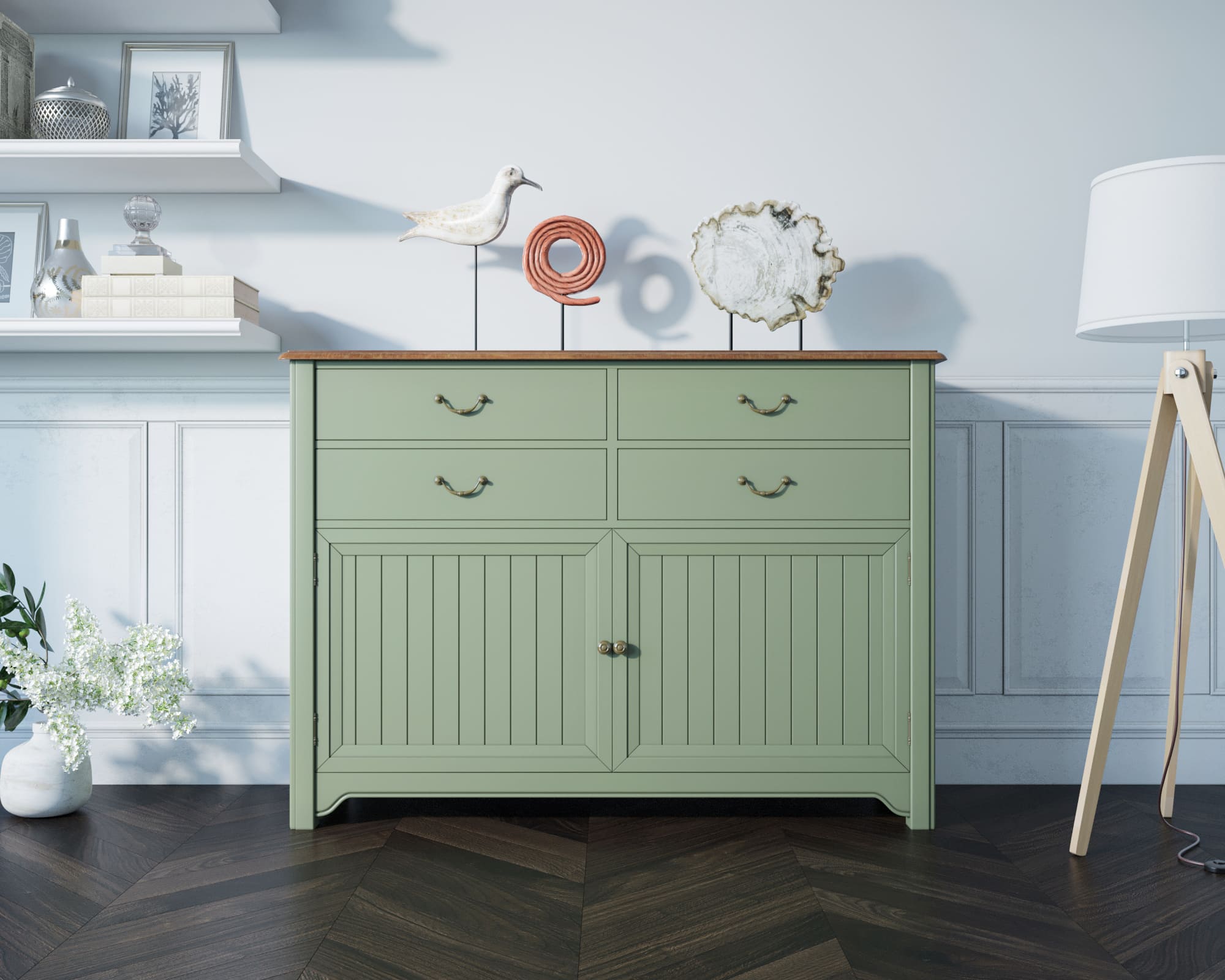 заказать Комод "Olivia" 4 ящика арт GA4006ETG