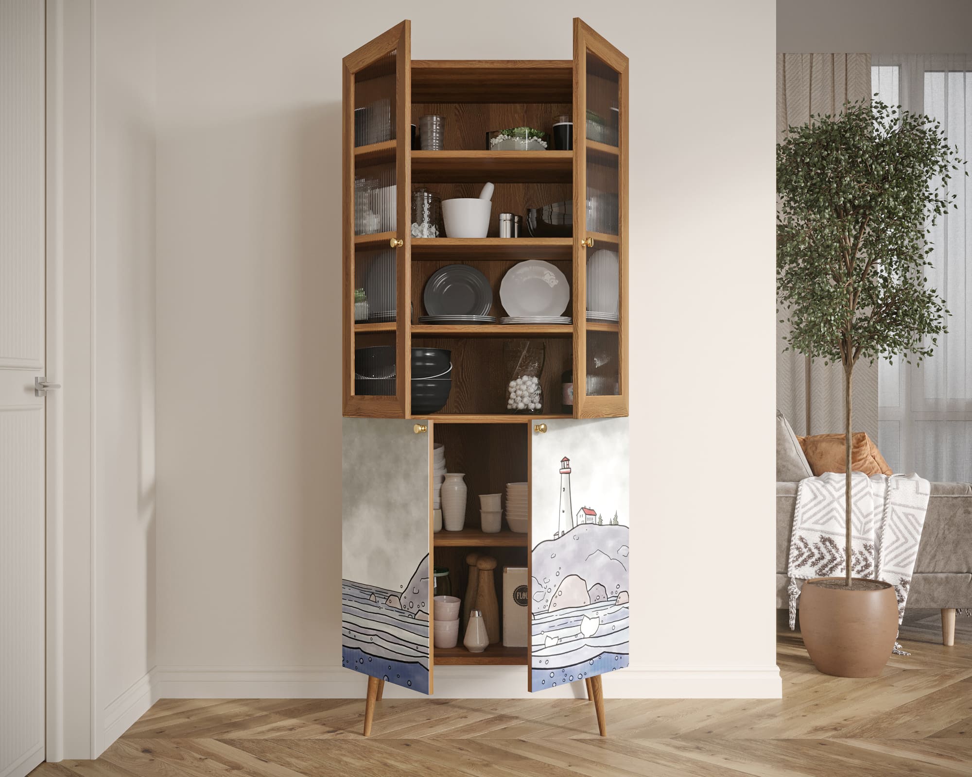 купить Буфет "Berber" малый арт BB30/Print_51 в Москве купить Буфет "Berber" малый арт BB30/Print_51