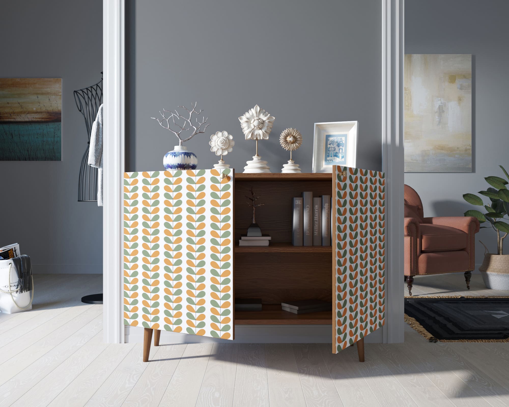 Комод с принтом 23 "Berber" две дверки арт BB04/Print_23 в интернет-магазине в Москве Комод с принтом 23 "Berber" две дверки арт BB04/Print_23 в интернет-магазине