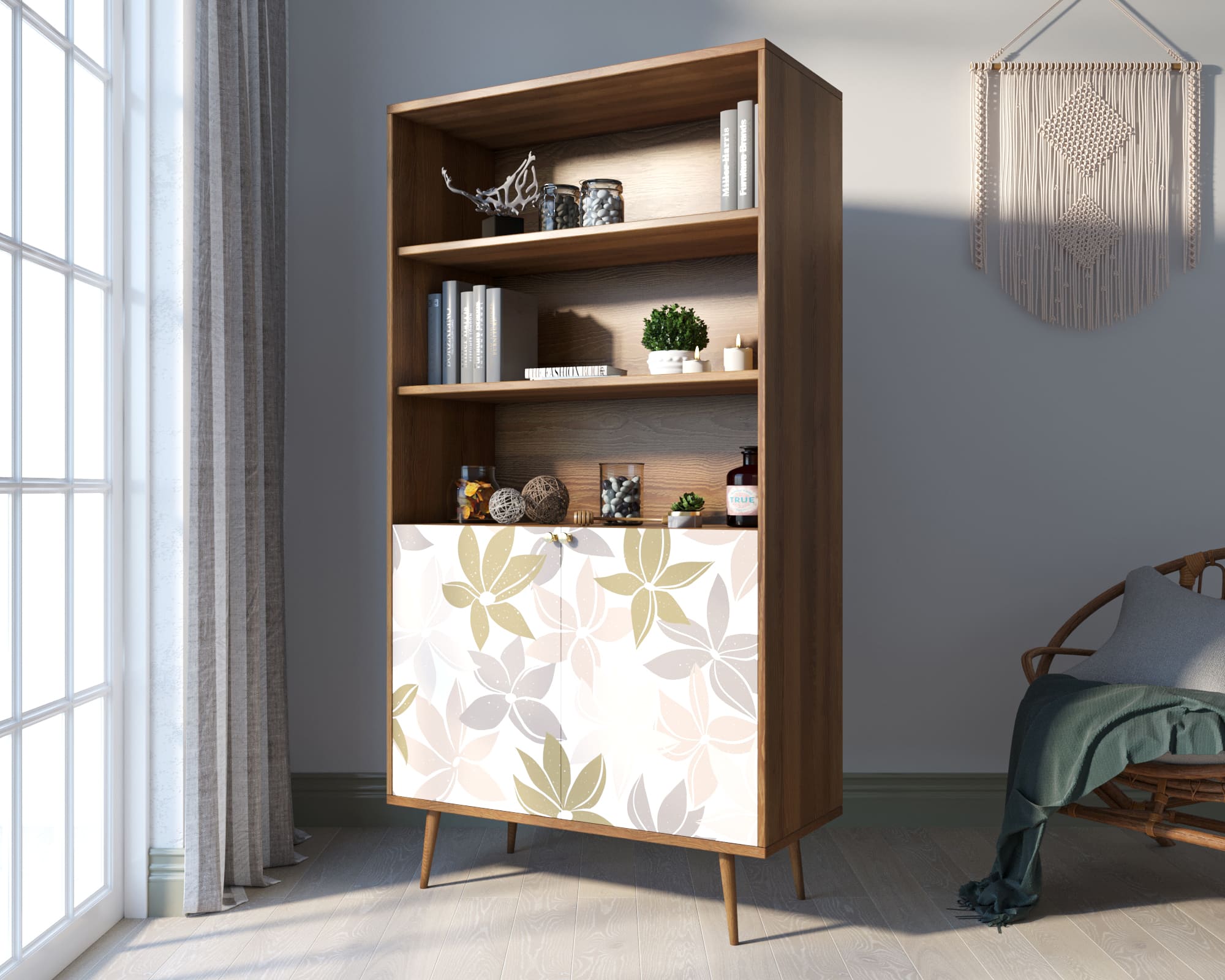 заказать Стеллаж с дверками "Berber" принт 27 арт BB26/Print_27