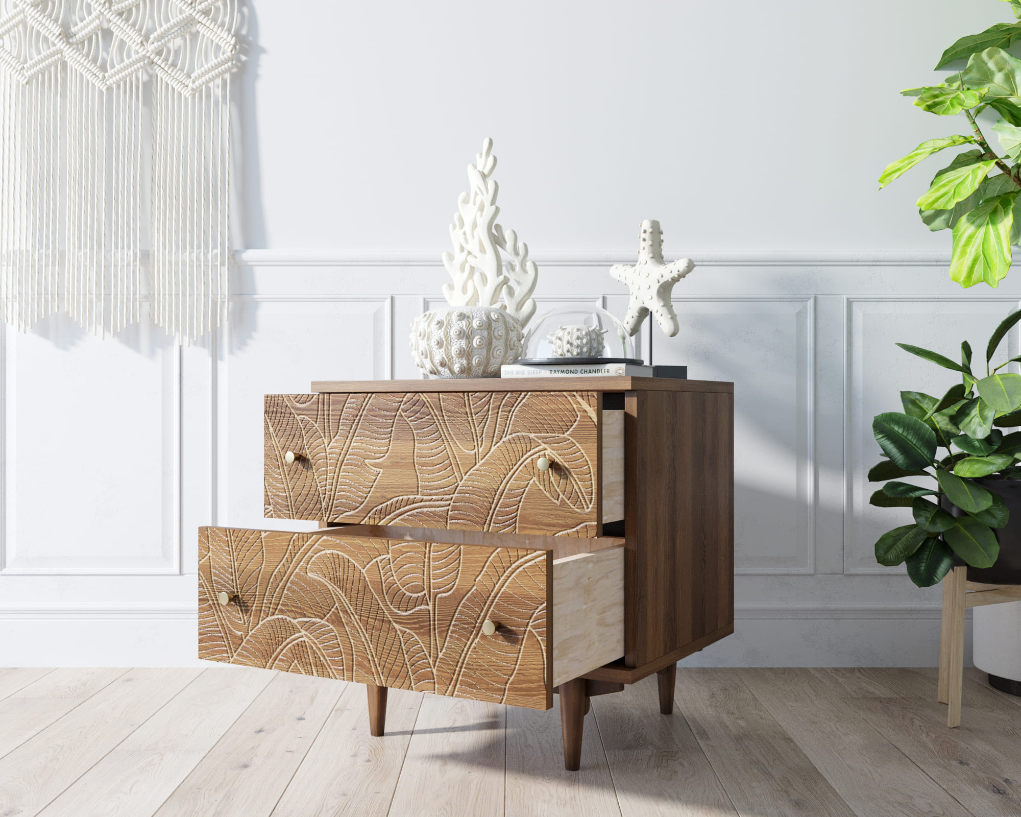 купить Комод "Boho" 2 ящика джангл арт BH06 в Москве купить Комод "Boho" 2 ящика джангл арт BH06