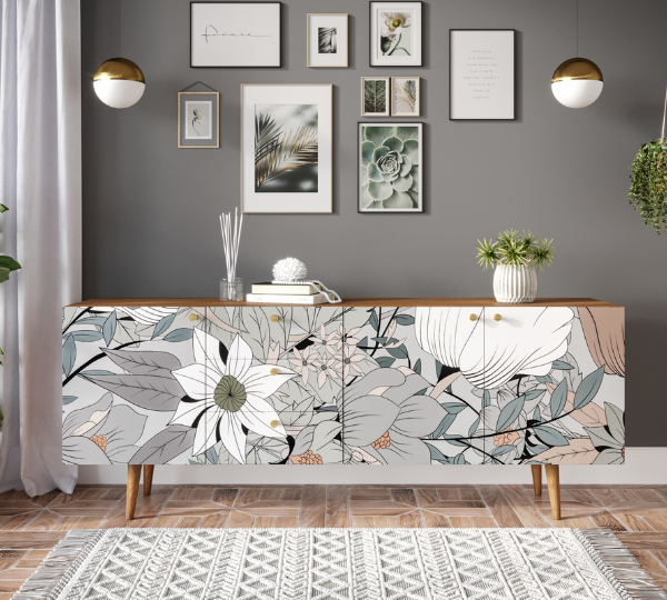 Комод "Berber" удлиненный принт 50 арт BB11/Print_50