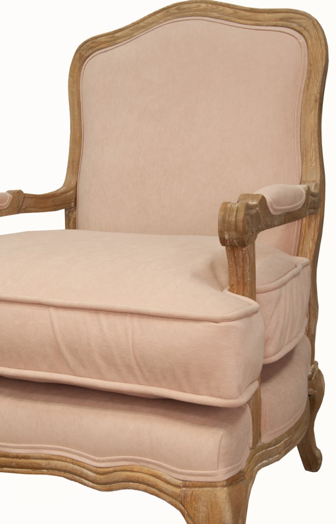 Мягкое полукресло с подлокотниками Nitro Beige Velvet в интернет-магазине