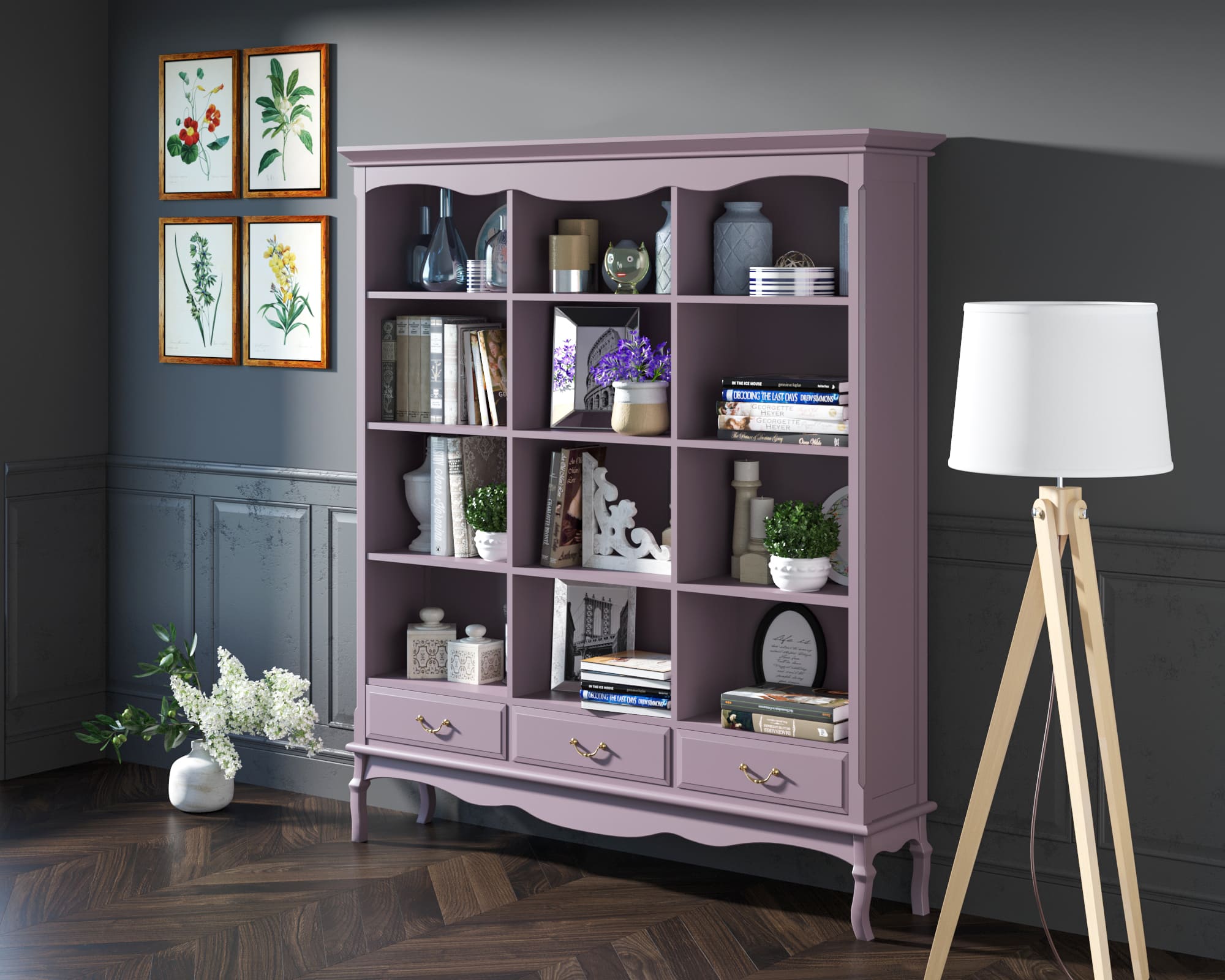 заказать Стеллаж Leontina Lavanda тройной арт GS27/3L