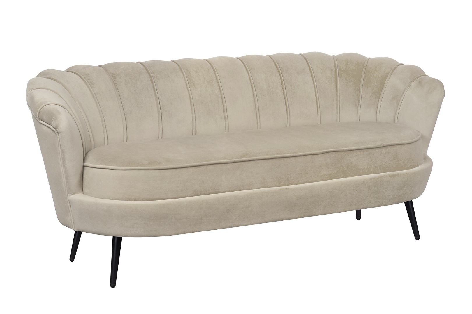 купить Диван ракушка для гостиниц Pearl Triple Taupe на черных ножках