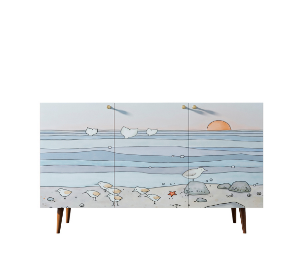 заказать Комод "Berber" три дверки 10 принт арт BB01/Print_10