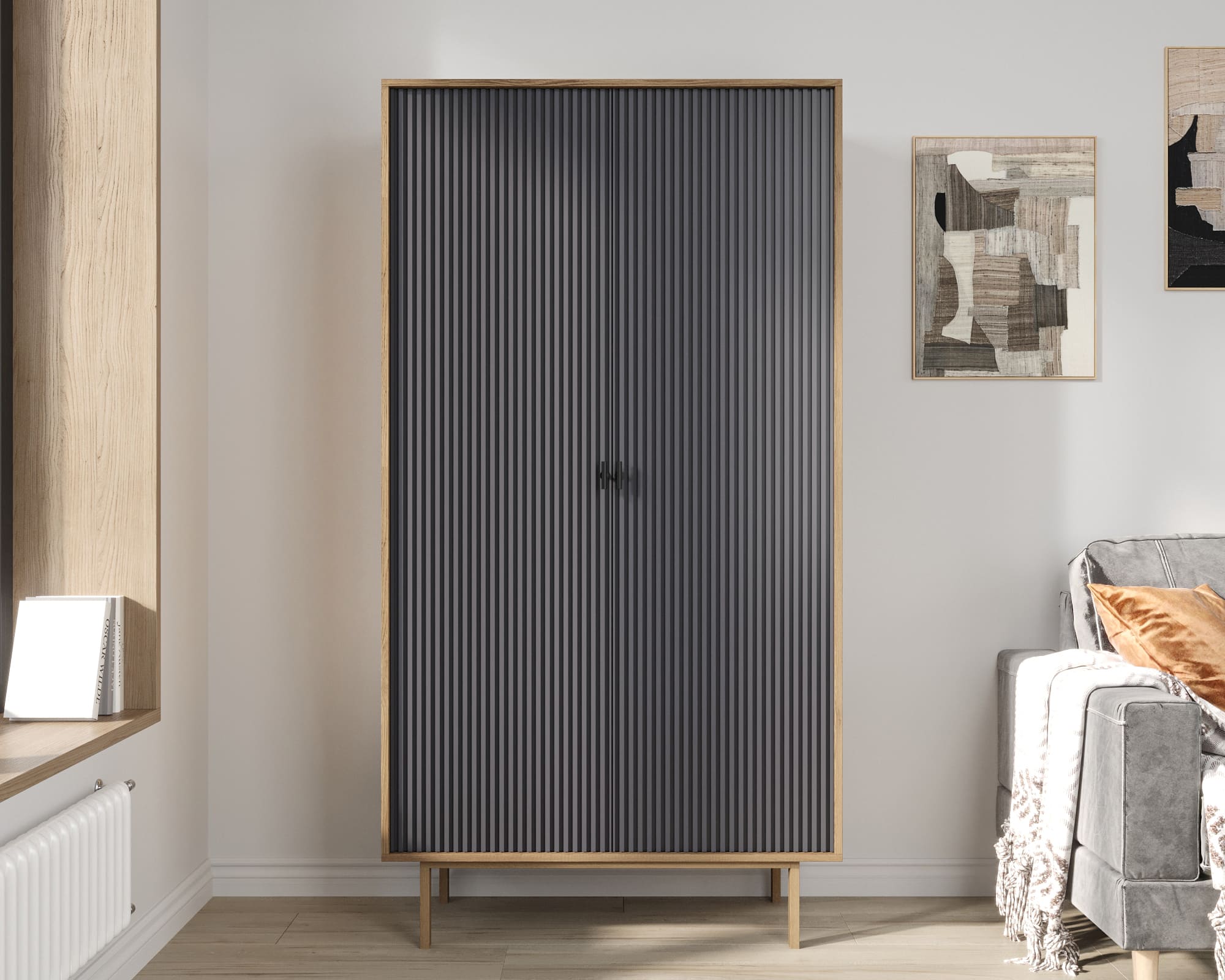 Шкаф двухдверный "Emerson" арт EM091/7024/L в интернет-магазине