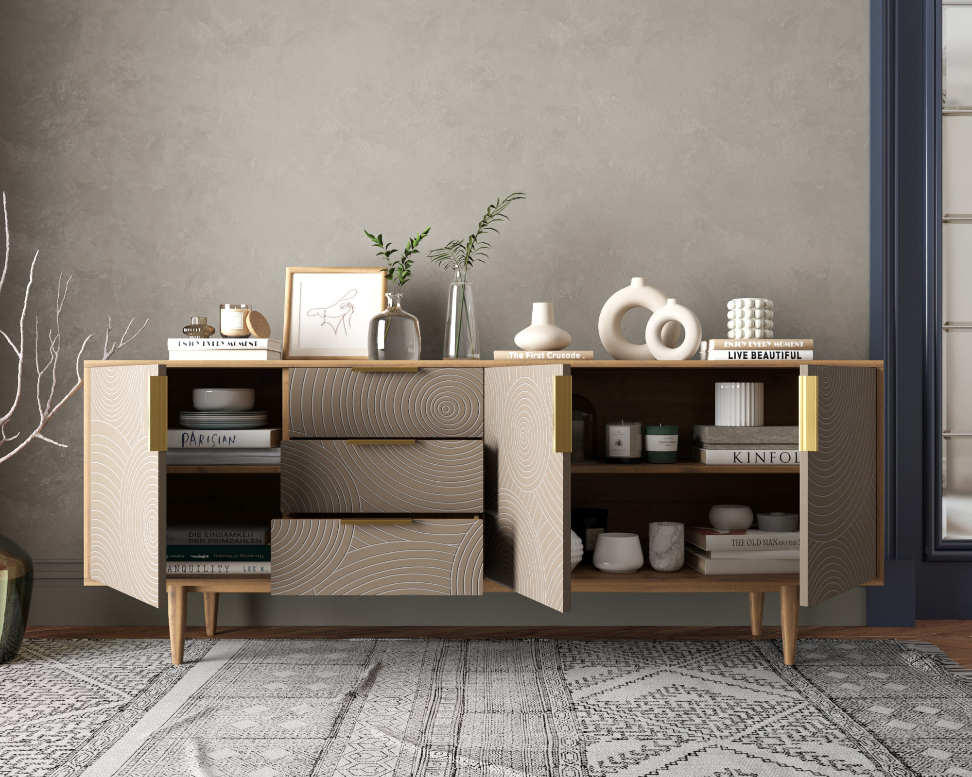 купить Комод "Line" удлиненный R25/beige