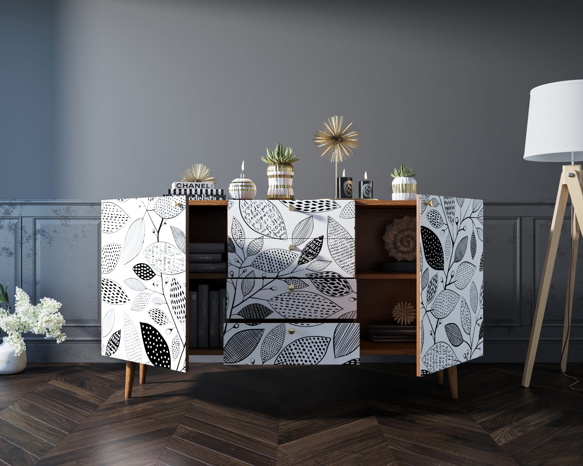 Комод "Berber" с ящиками 9 принт арт BB14/Print_09 в интернет-магазине в Москве Комод "Berber" с ящиками 9 принт арт BB14/Print_09 в интернет-магазине