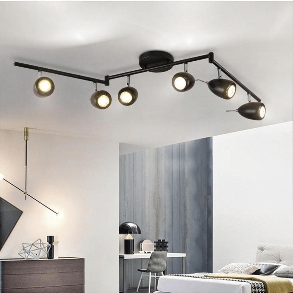 Расположение светильников на натяжном потолке