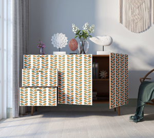 Комод "Berber" с двумя дверками и ящиками принт 23 арт BB17/Print_23