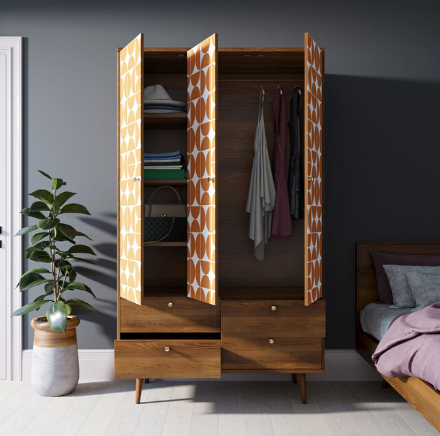 купить Шкаф трехстворчатый "Berber" принт 14 арт BB02/Print_14