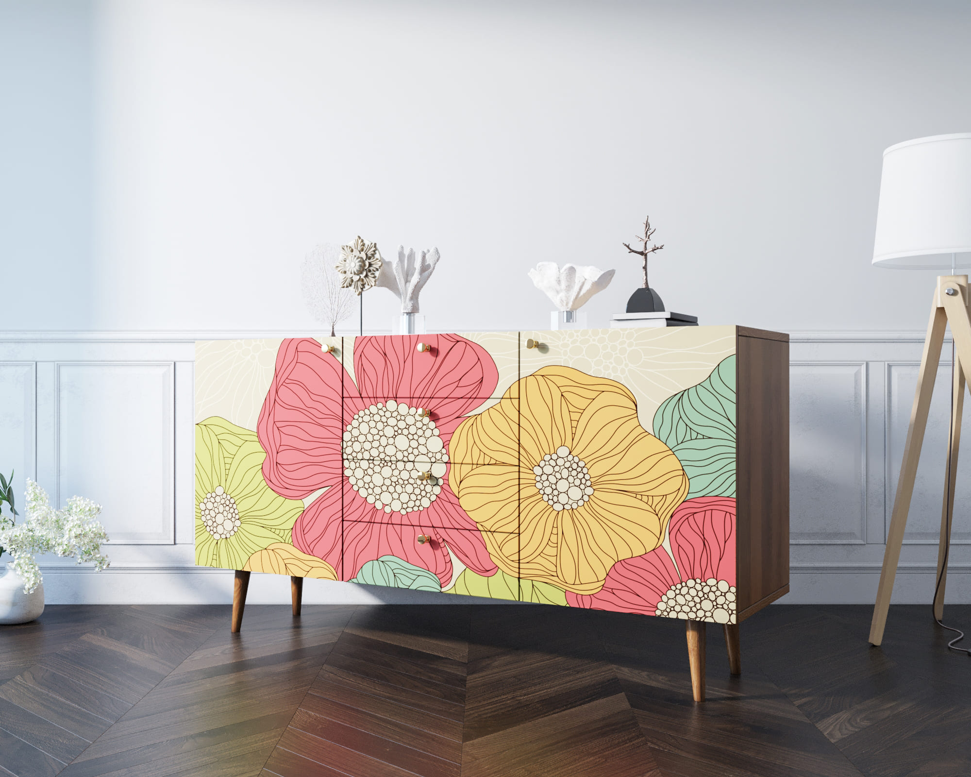 фото Комод "Berber" с ящиками 5 принт арт BB14/Print_05